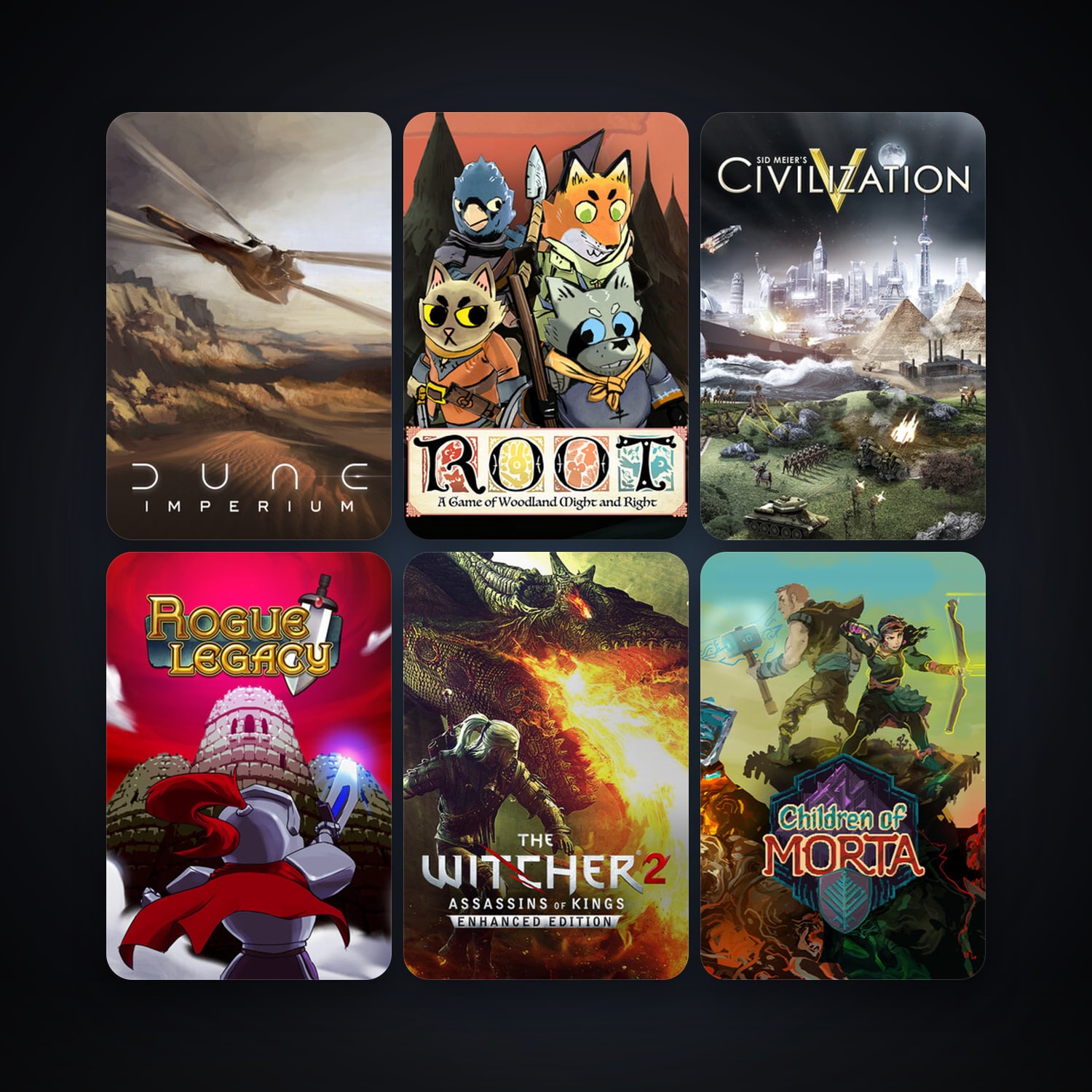 Sid Meier's Civilization V + The Witcher 2: Assassins of Kings Enhanced Edition, 17 games, Steam 10, clean — HabibiAccounts