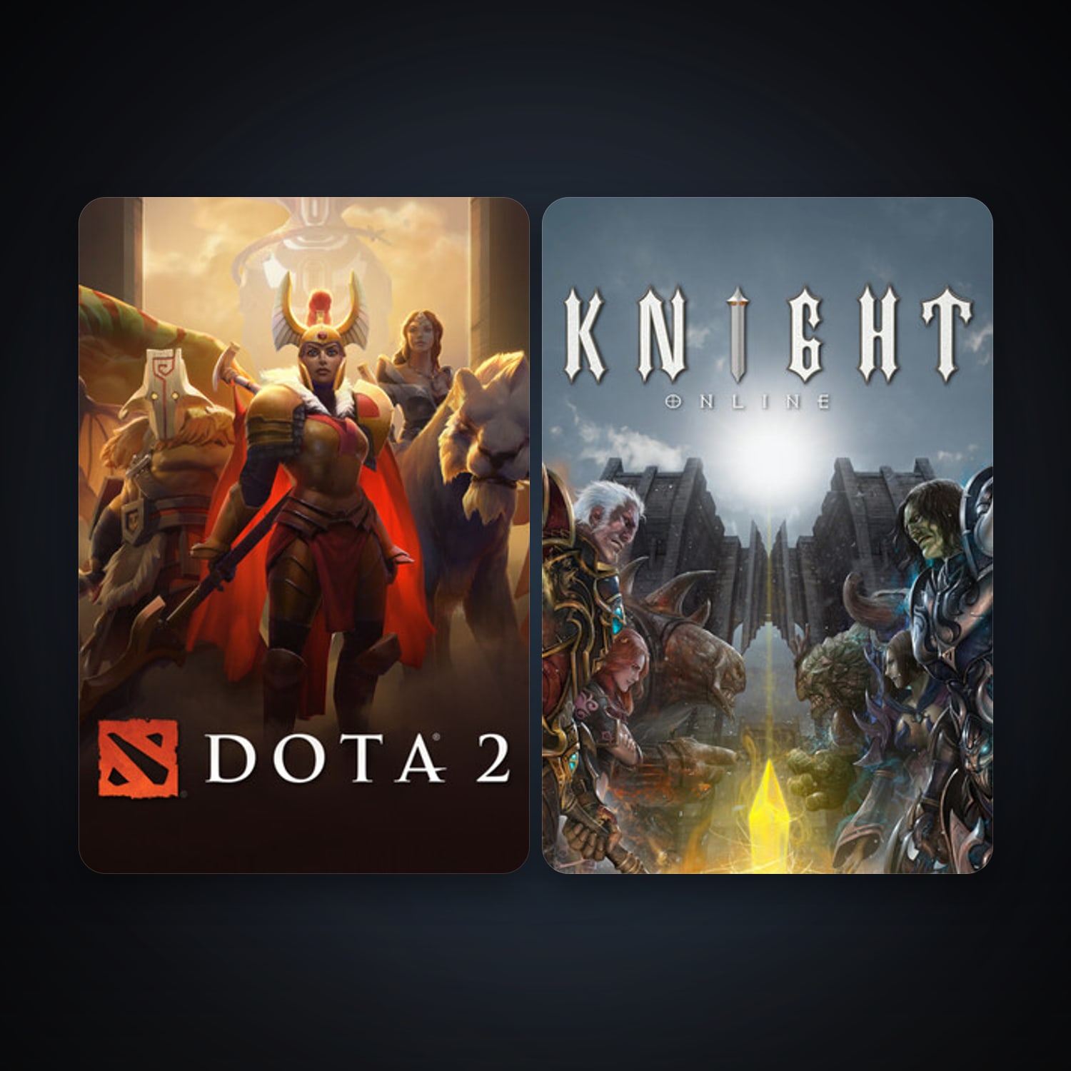 Dota 2 + Knight Online, 2 games, clean — HabibiAccounts