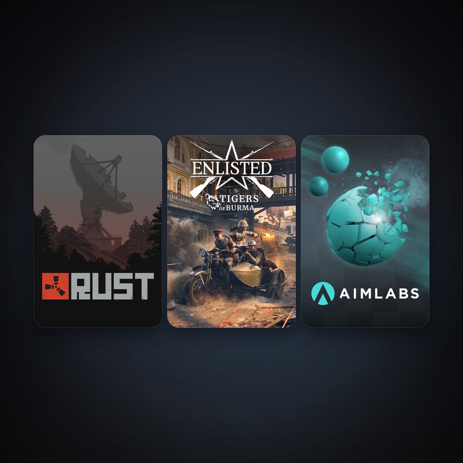 Rust + Aimlabs, 6 games, clean — HabibiAccounts