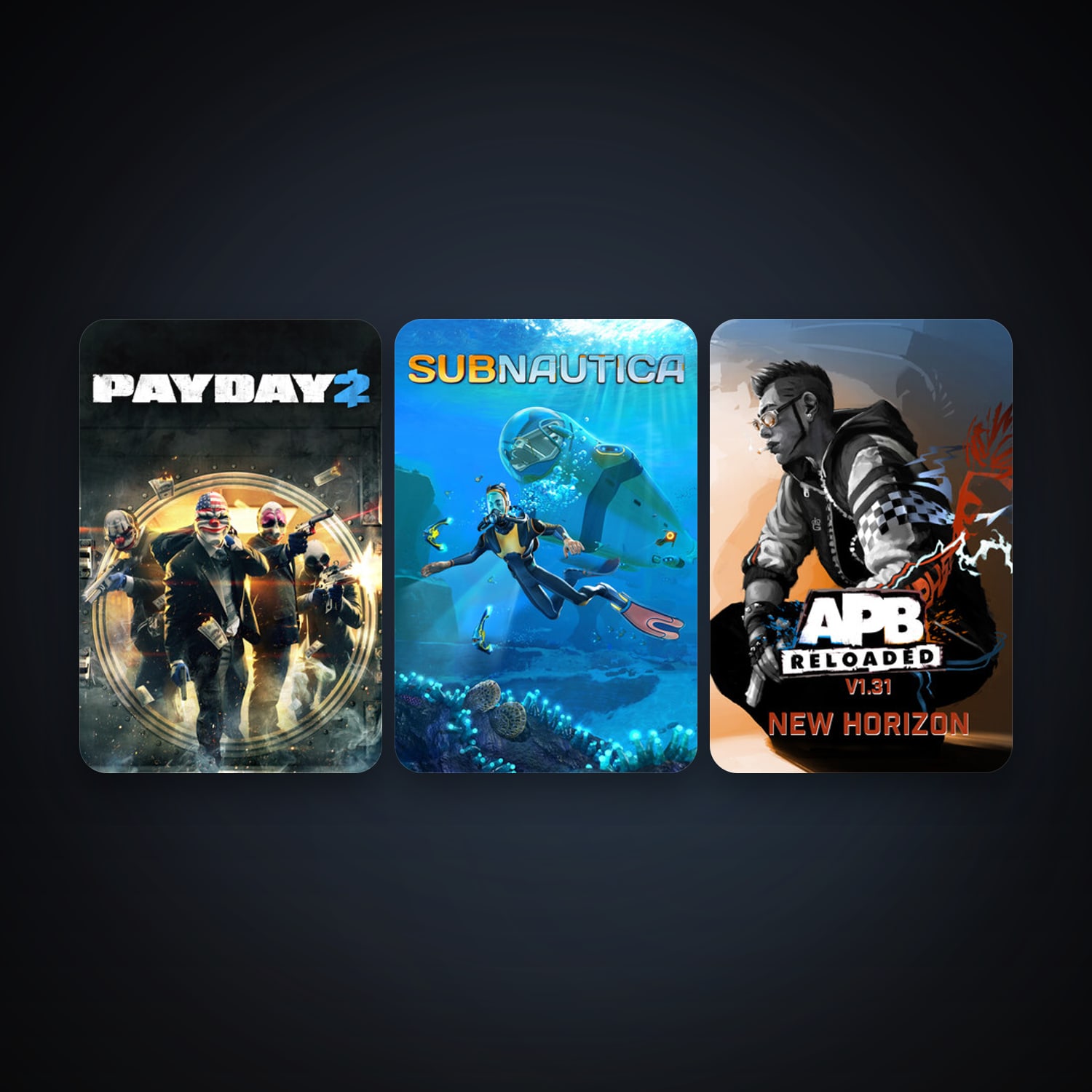 APB Reloaded + PAYDAY 2, 3 games, clean — HabibiAccounts