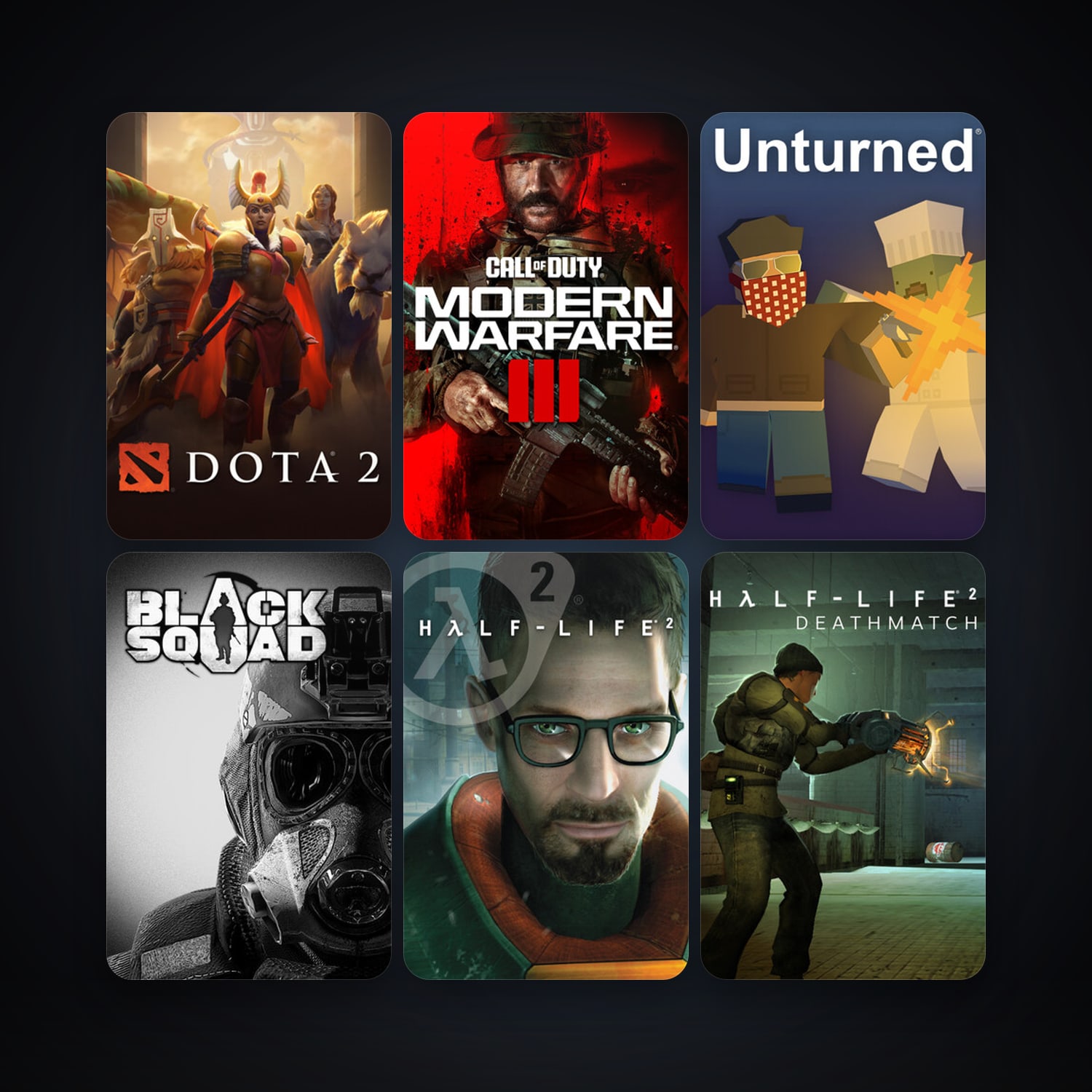 Half-Life 2 + Half-Life 2: Deathmatch, 12 games, clean — HabibiAccounts