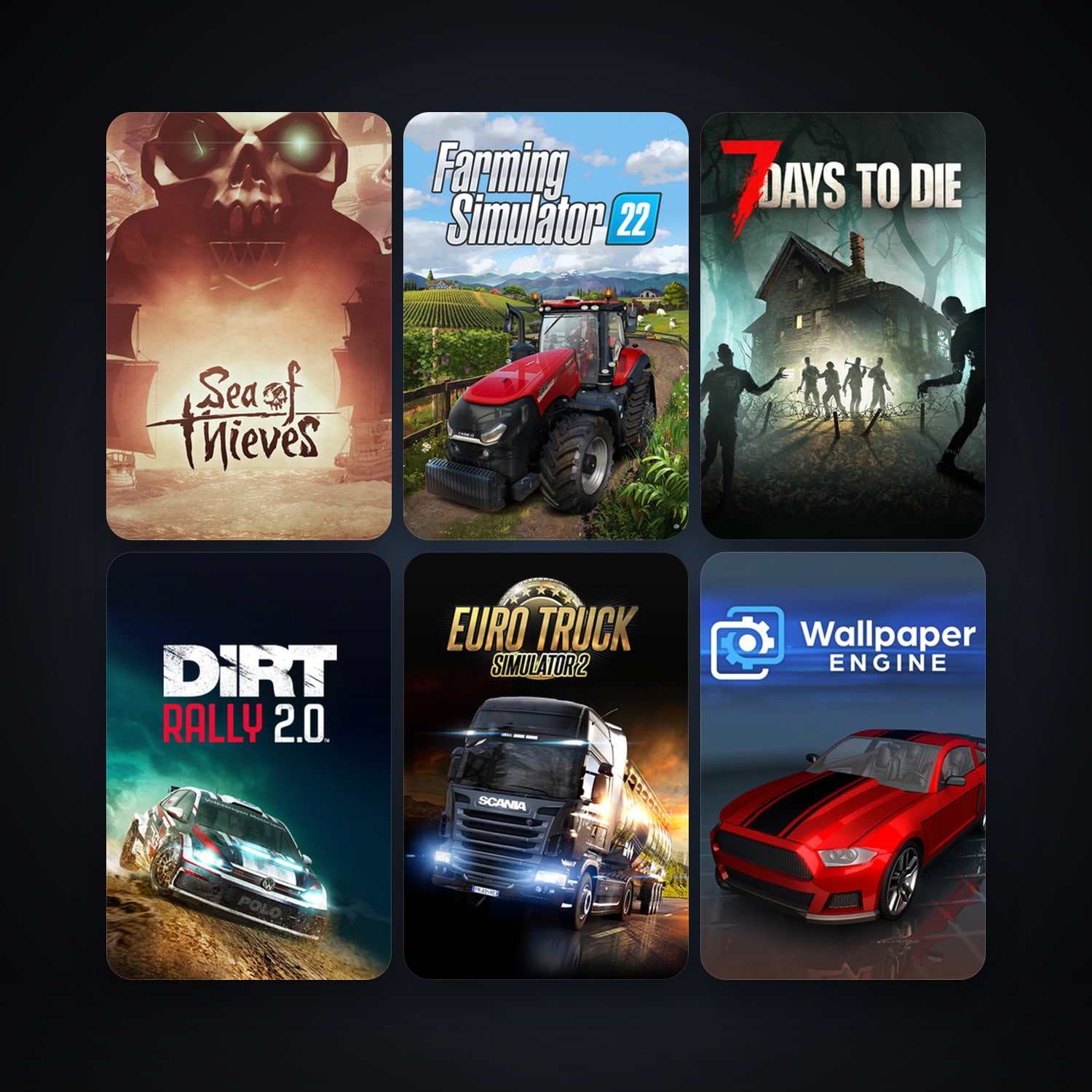 Euro Truck Simulator 2 + 7 Days to Die, 15 games, clean — HabibiAccounts