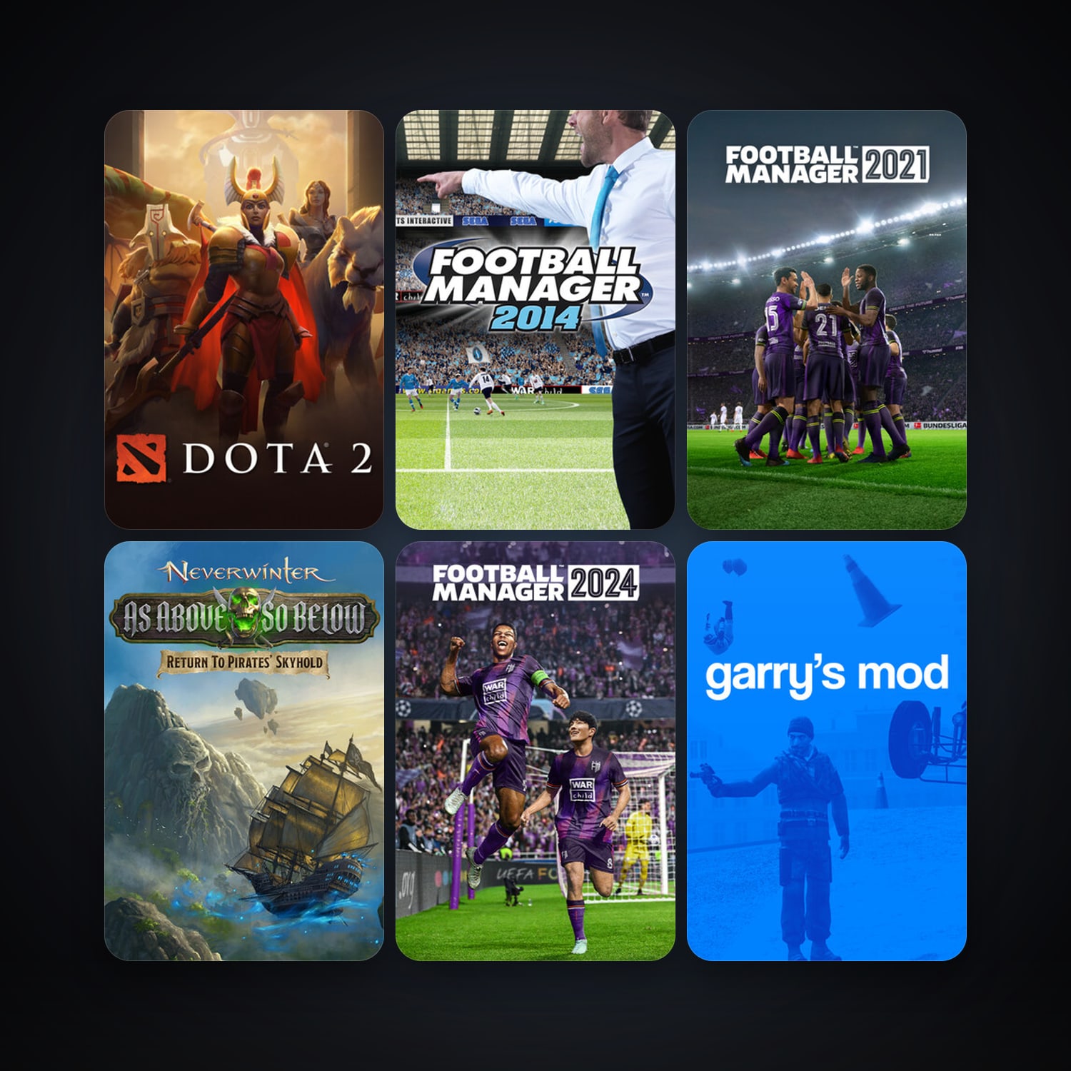 Dota 2 + Garry's Mod, 10 games, clean — HabibiAccounts