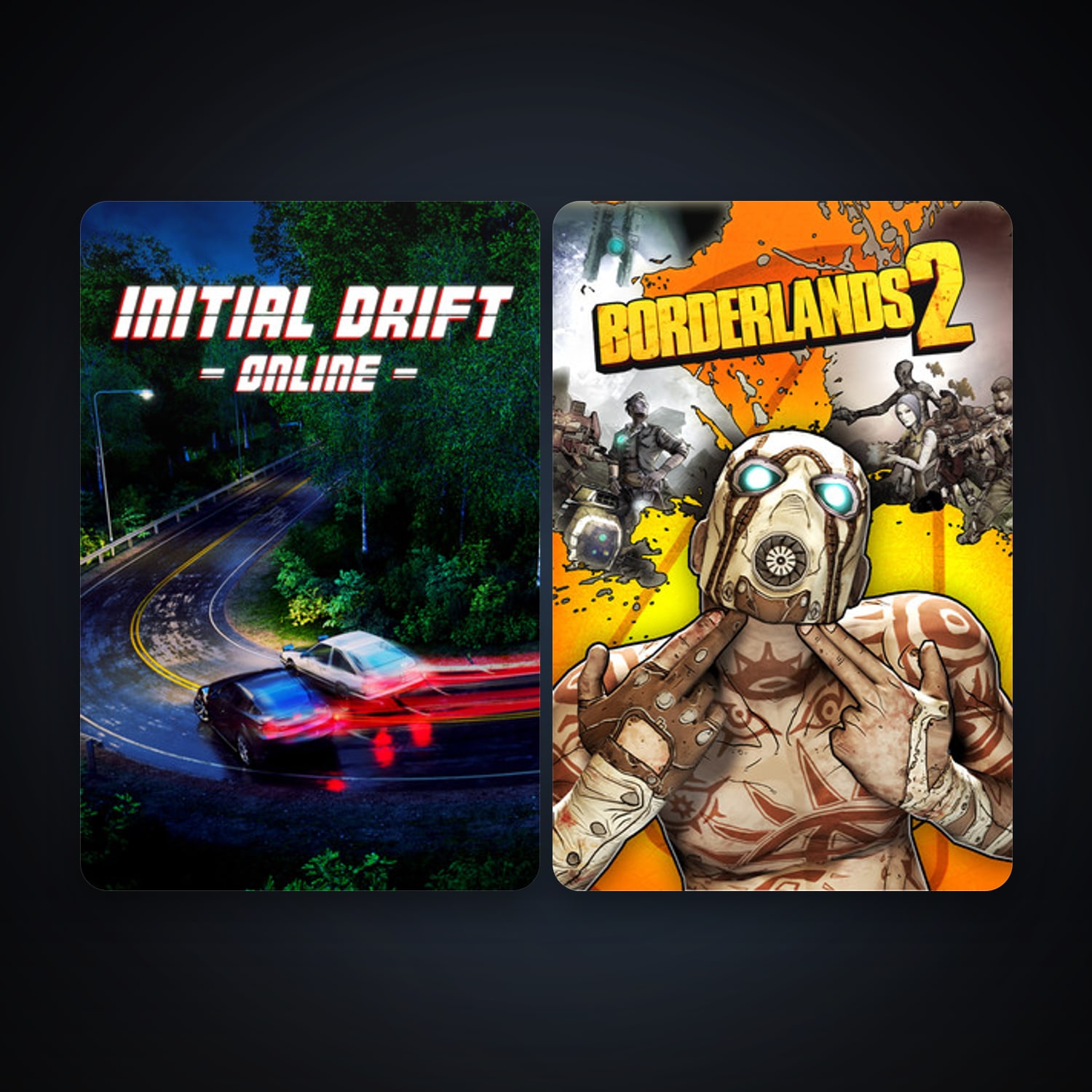 Borderlands 2 + Initial Drift Online, 6 games, clean — HabibiAccounts