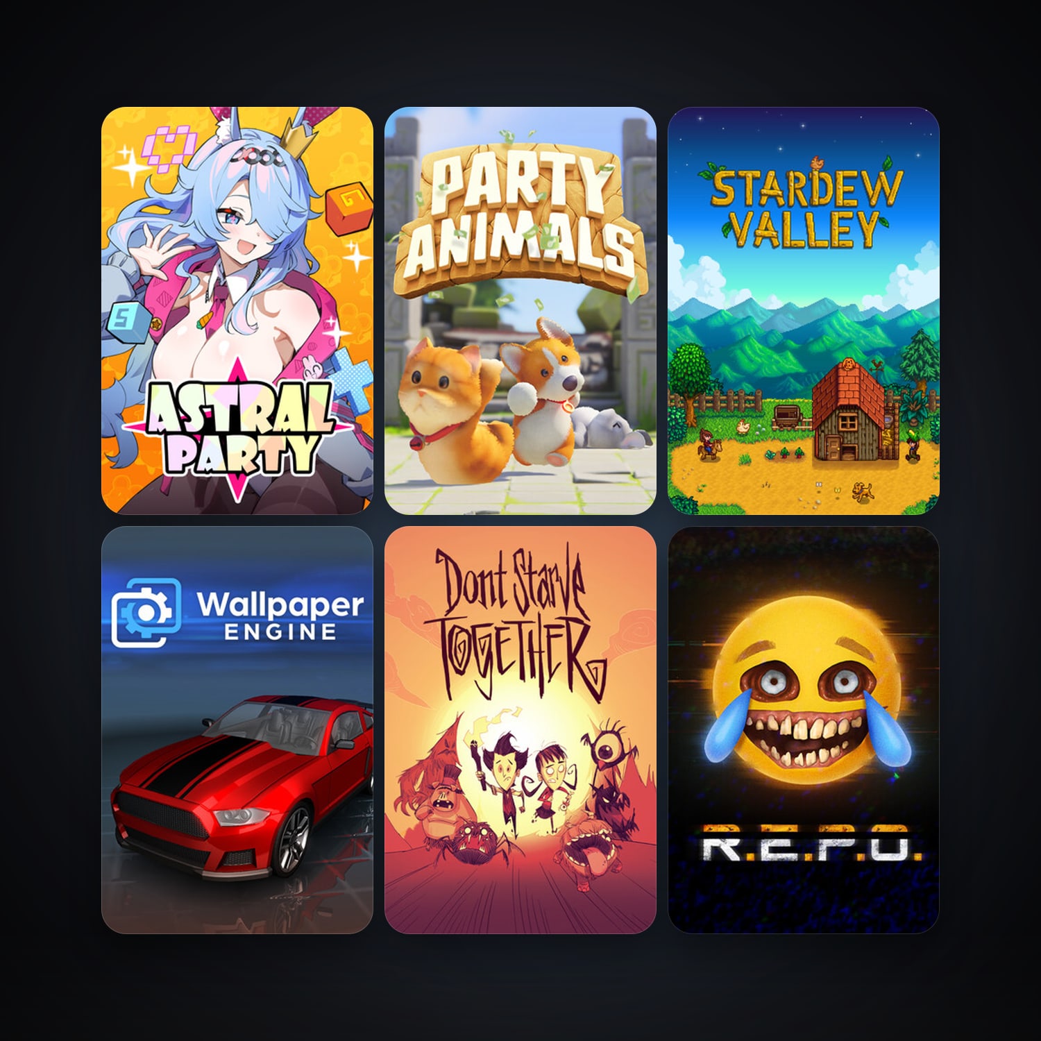 Don't Starve Together + Stardew Valley, 11 games, clean — HabibiAccounts