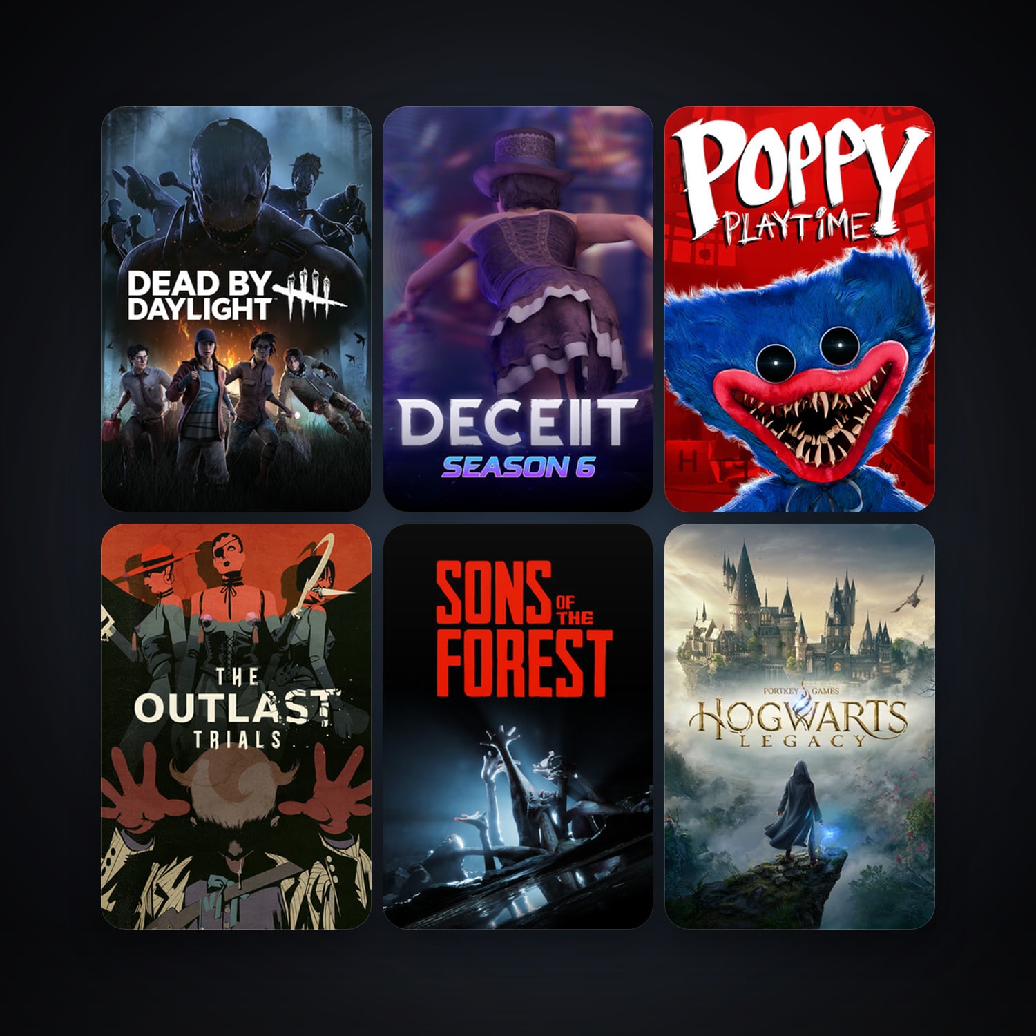 Dead by Daylight + Hogwarts Legacy, 9 games, clean — HabibiAccounts