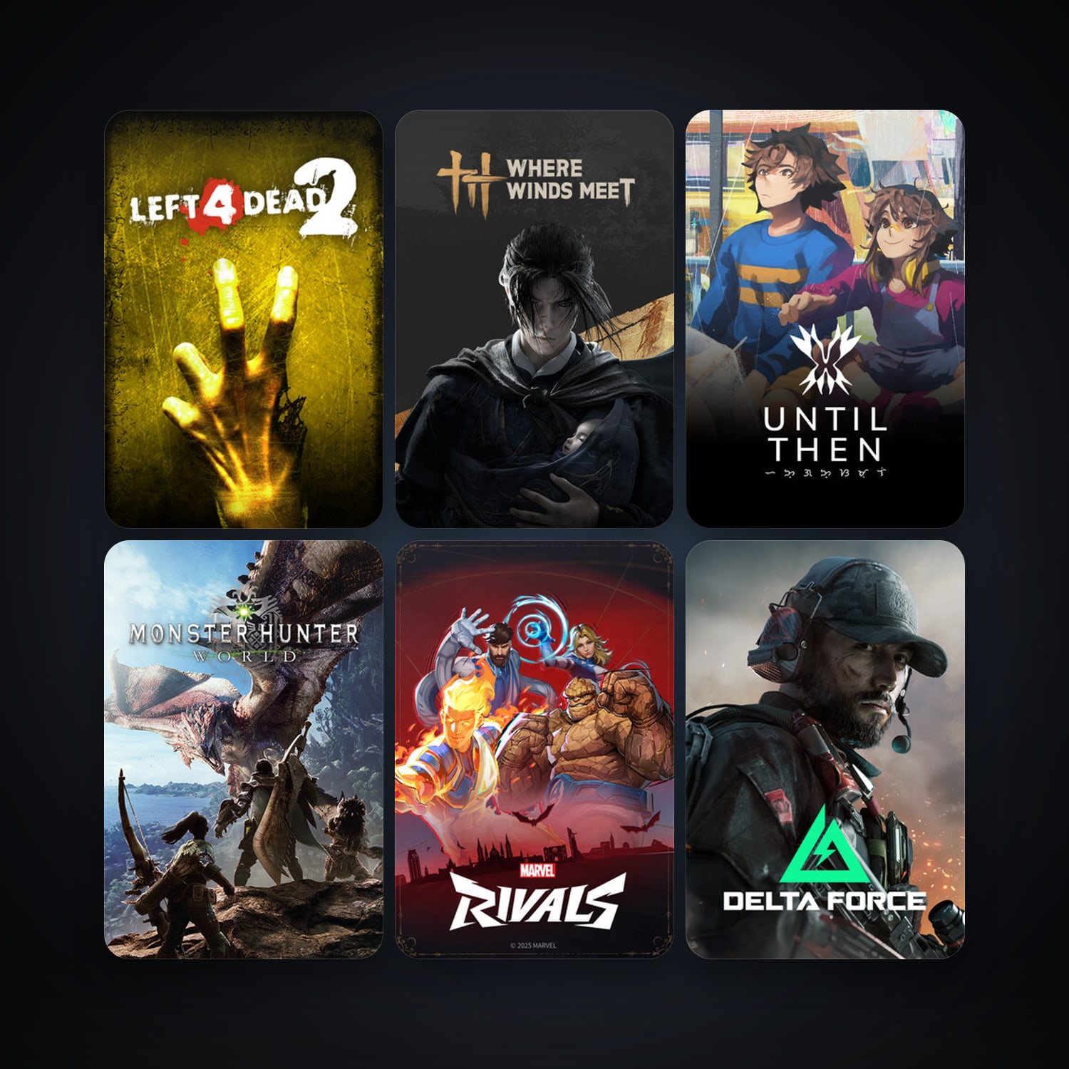 Left 4 Dead 2 + MONSTER HUNTER: WORLD, 10 games, clean — HabibiAccounts