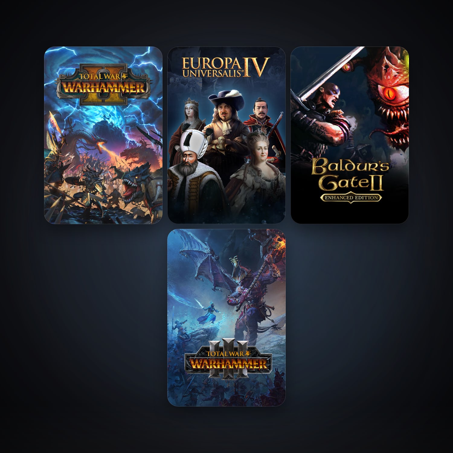 Europa Universalis IV + Baldur's Gate II: Enhanced Edition, 4 games, clean — HabibiAccounts