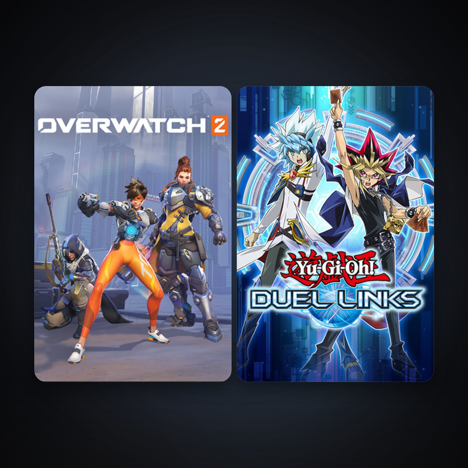 Yu-Gi-Oh! Duel Links + Overwatch 2, 2 games, clean — HabibiAccounts