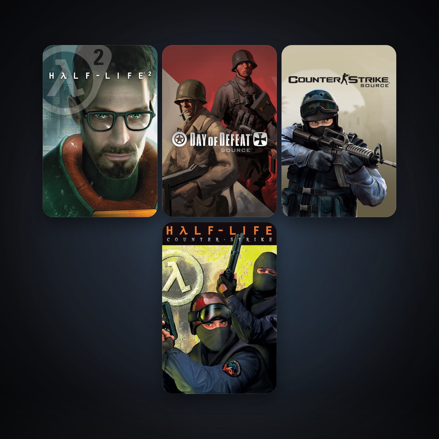 Counter-Strike + Half-Life 2, 9 games, clean — HabibiAccounts
