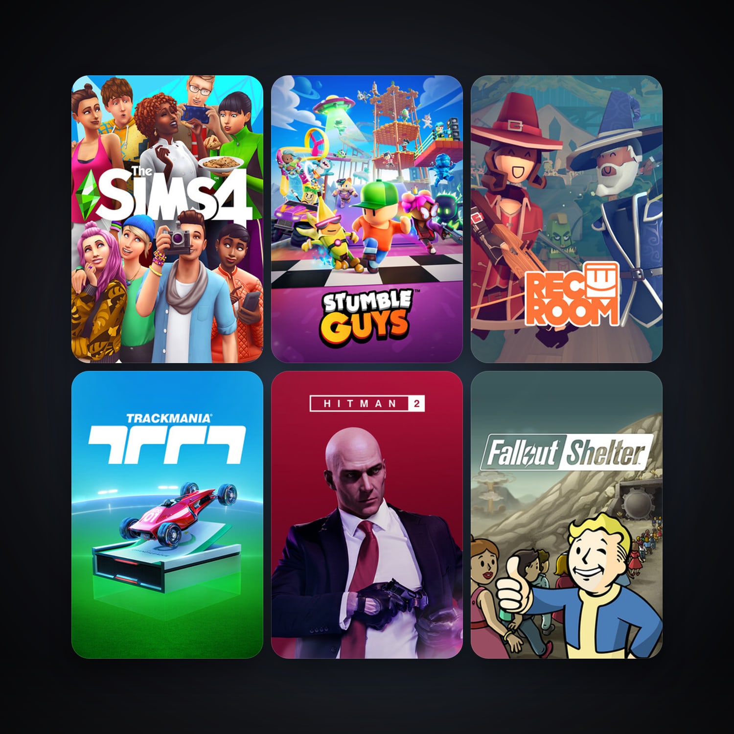 Rec Room + Fallout Shelter, 42 games, clean — HabibiAccounts