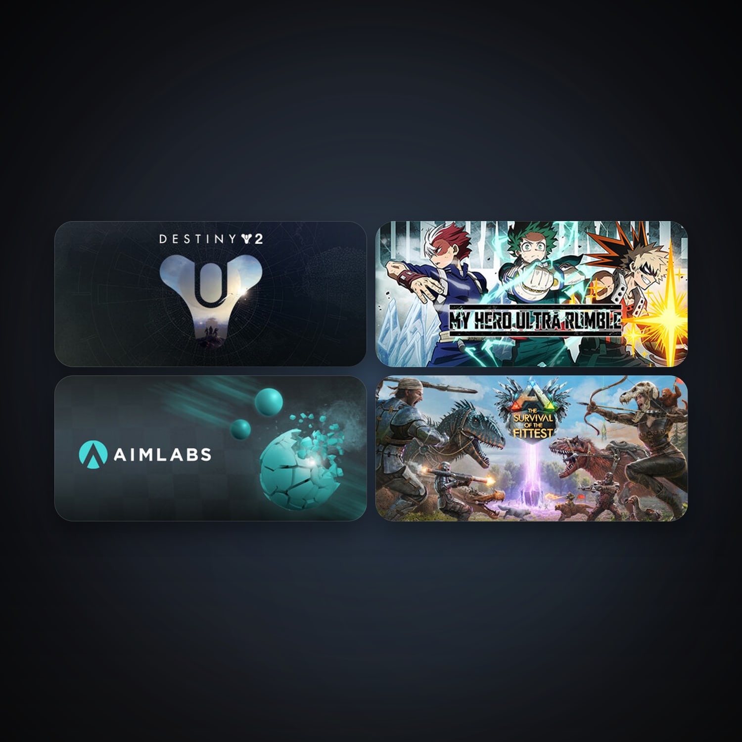 ARK: The Survival Of The Fittest + Aimlabs, 8 games, clean — HabibiAccounts