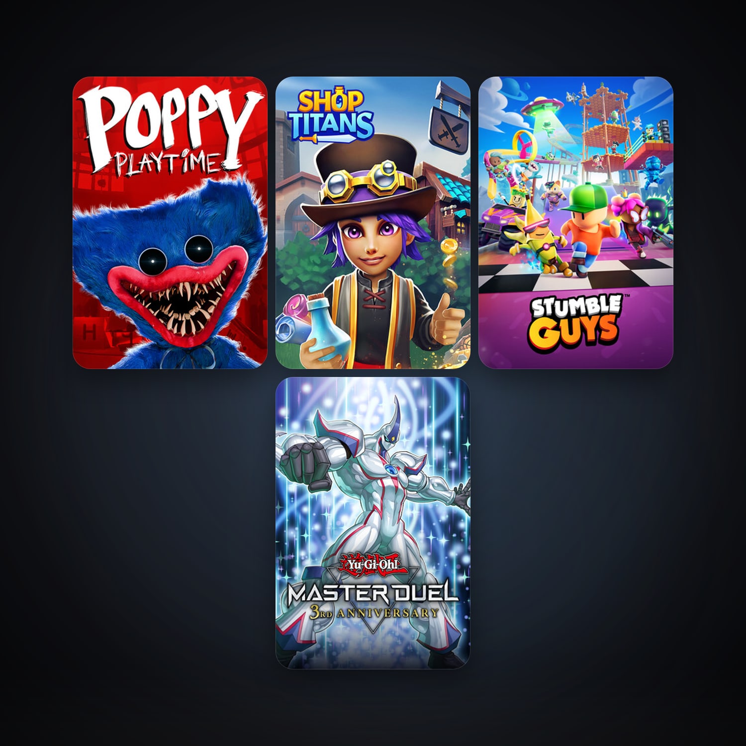 Shop Titans + Yu-Gi-Oh! Master Duel, 23 games, clean — HabibiAccounts