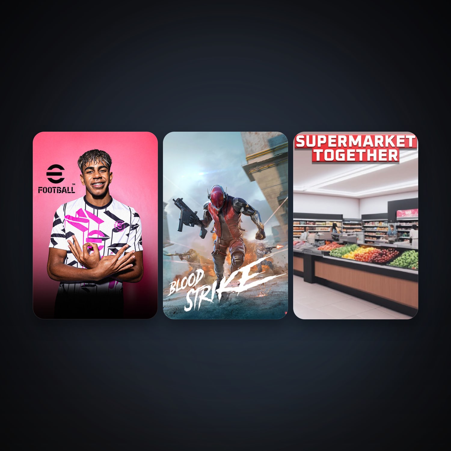 eFootball 2024 + Supermarket Together, 5 games, clean — HabibiAccounts