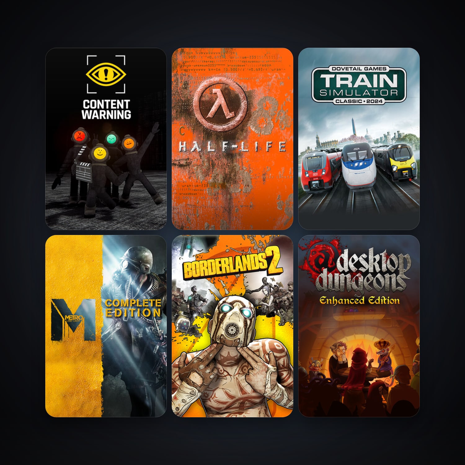 Half-Life + Train Simulator Classic, 27 games, clean — HabibiAccounts