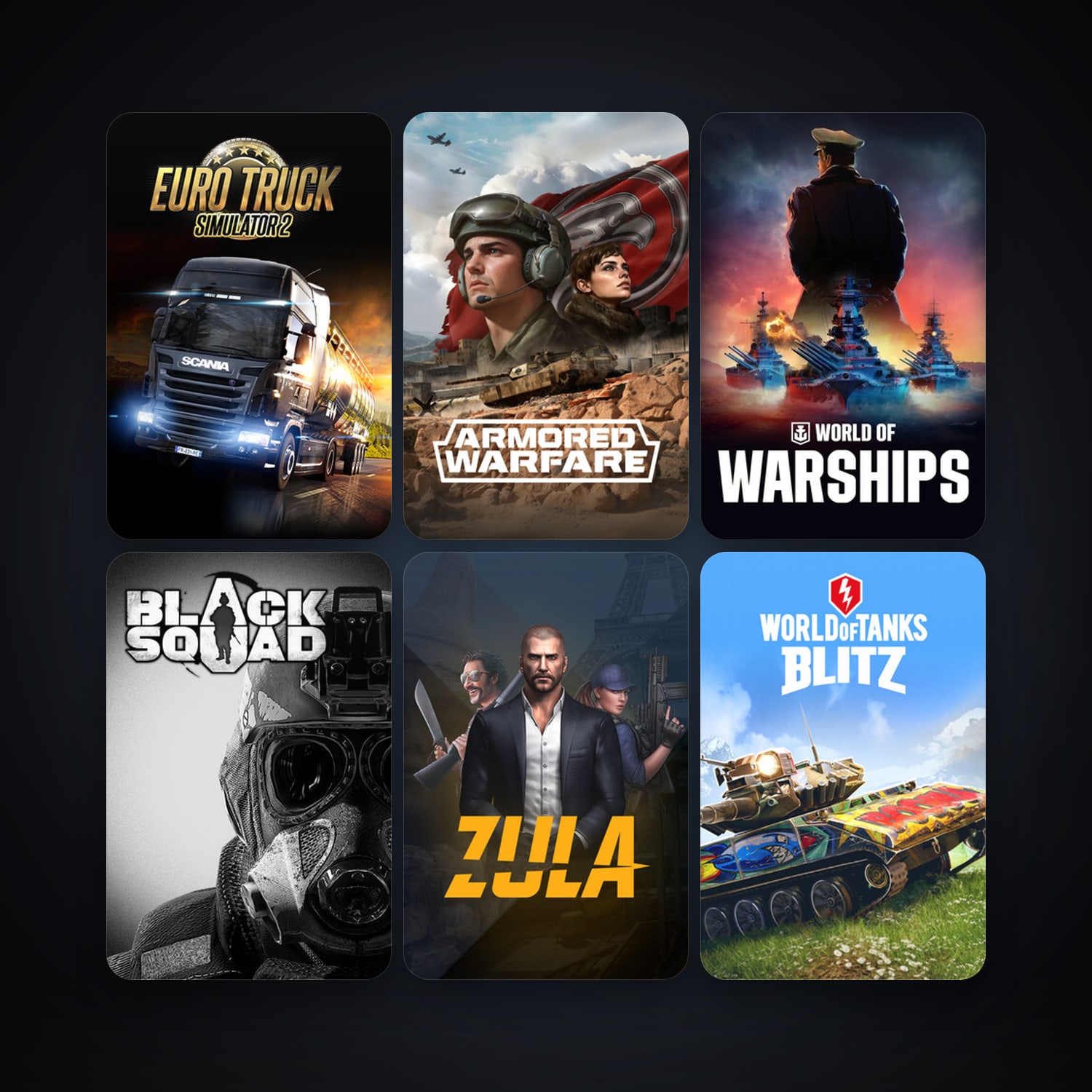 Euro Truck Simulator 2 + Armored Warfare, 10 games, clean — HabibiAccounts