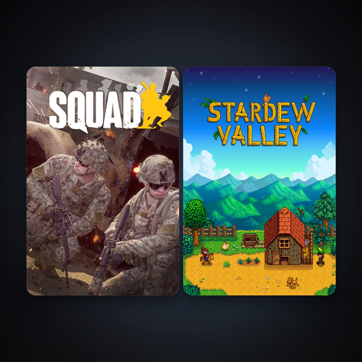 Squad + Stardew Valley, 4 games, clean — HabibiAccounts