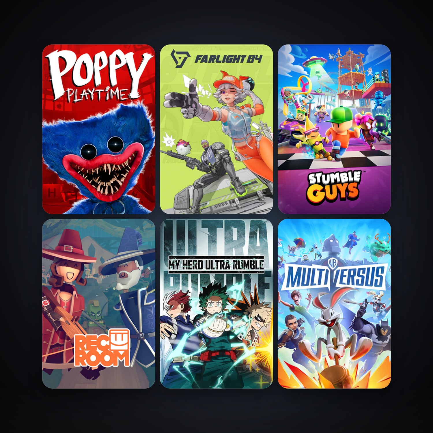 Rec Room + MY HERO ULTRA RUMBLE, 15 games, clean — HabibiAccounts