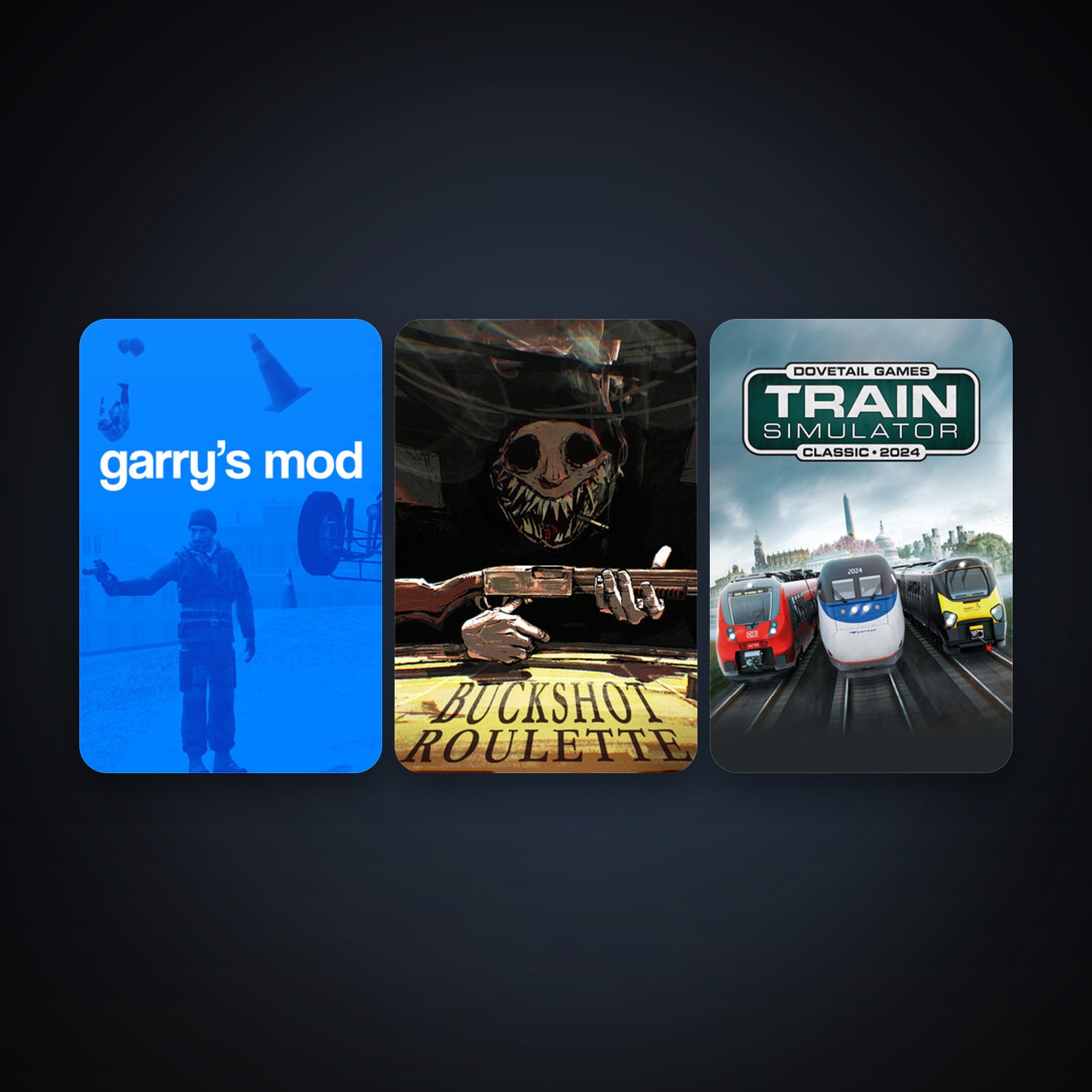 Garry's Mod + Train Simulator Classic, 4 games, clean — HabibiAccounts