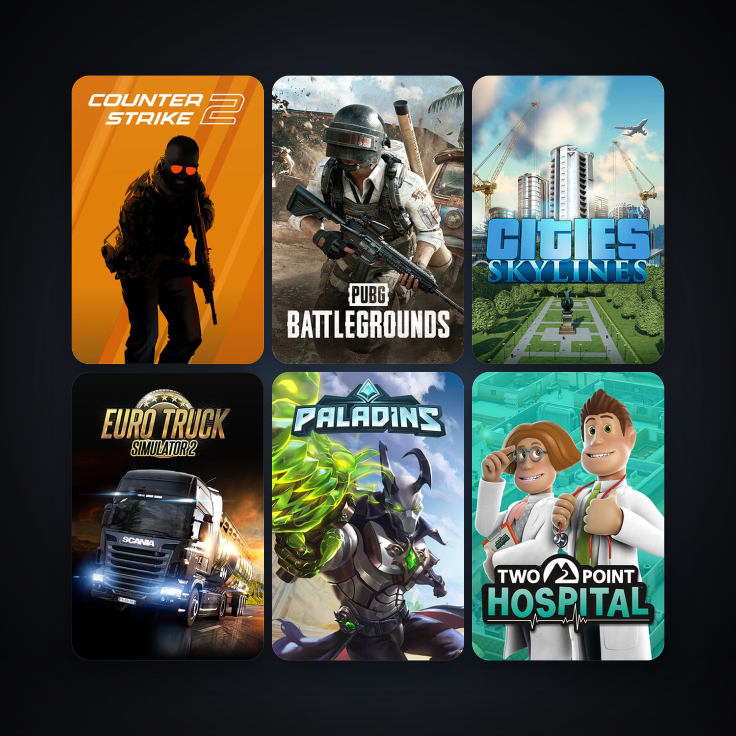 CS2 Prime + Euro Truck Simulator 2, 10 games, Steam 10, clean — HabibiAccounts