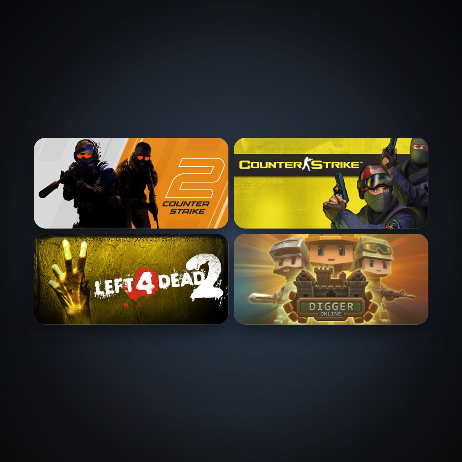 Counter-Strike + Left 4 Dead 2, 9 games, clean — HabibiAccounts