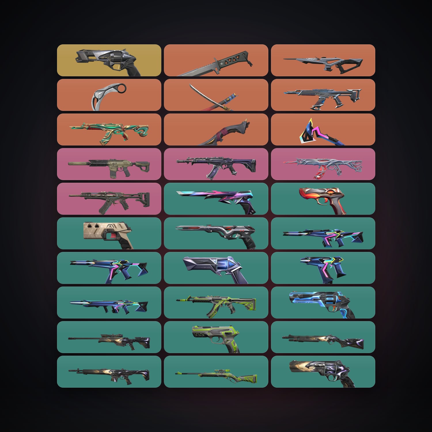 BR Gold 1 locker — 5 knives, 31 skins, lvl 142 · 261973032 — HabibiAccounts