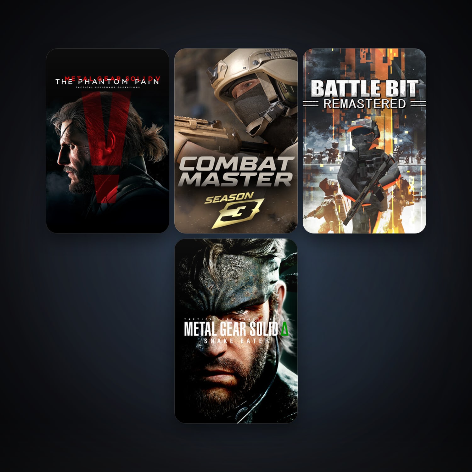 METAL GEAR SOLID V: THE PHANTOM PAIN + BattleBit Remastered, 5 games, clean — HabibiAccounts