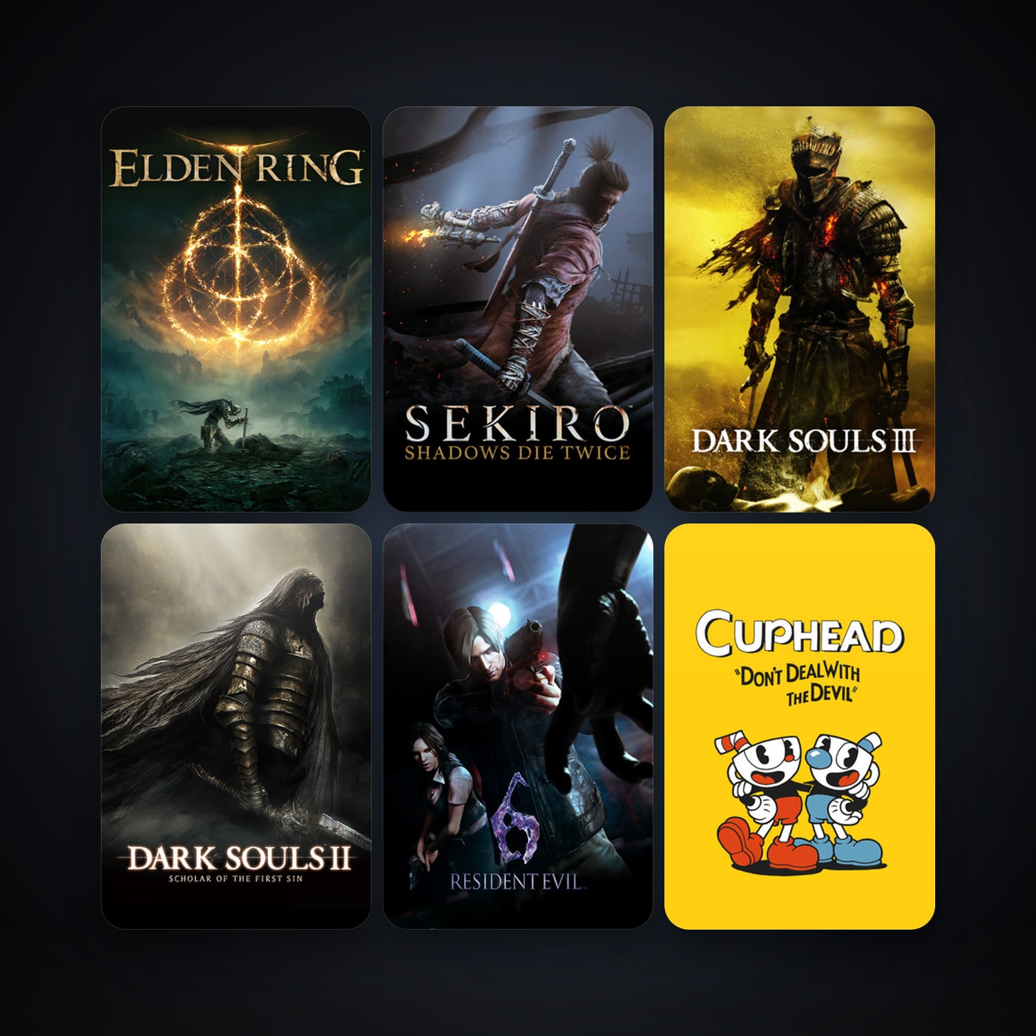 Resident Evil 6 + Cuphead, 34 games, clean — HabibiAccounts