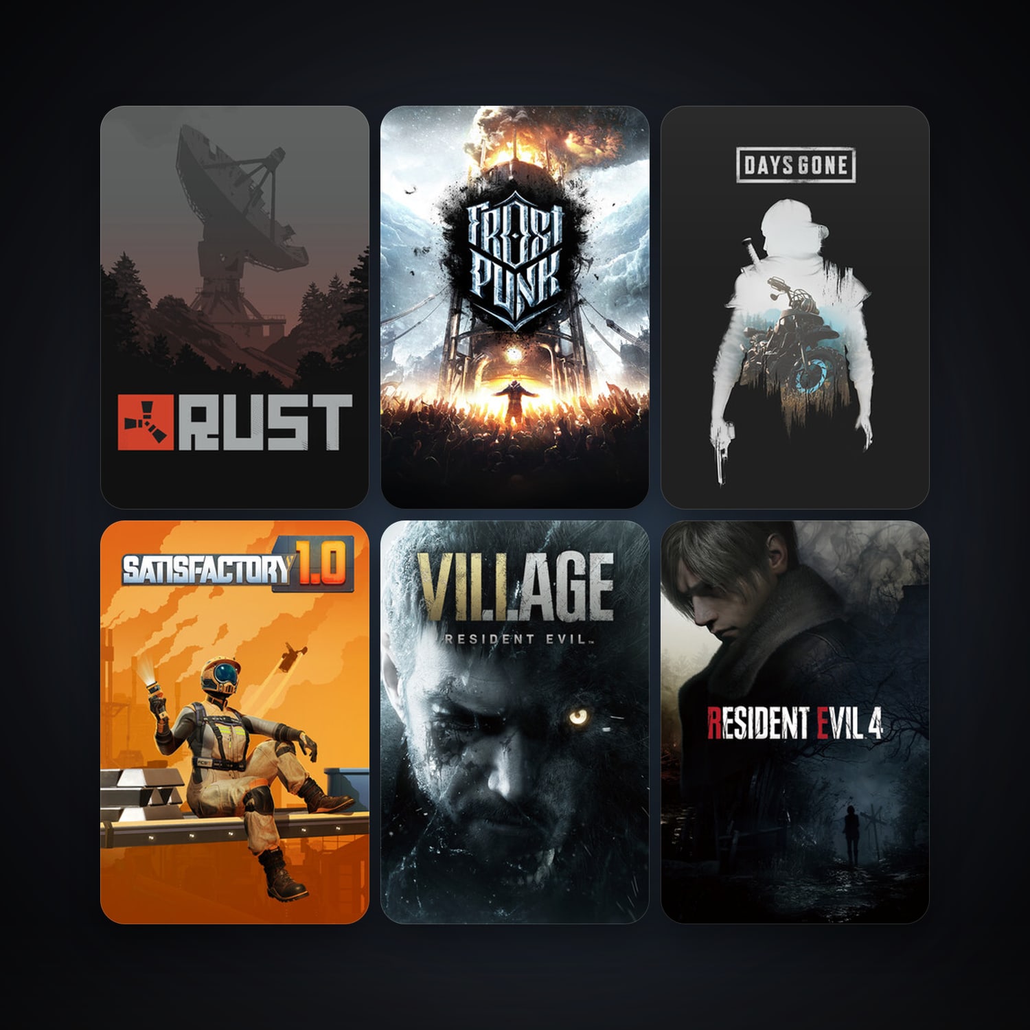 Rust + Frostpunk, 83 games, clean — HabibiAccounts