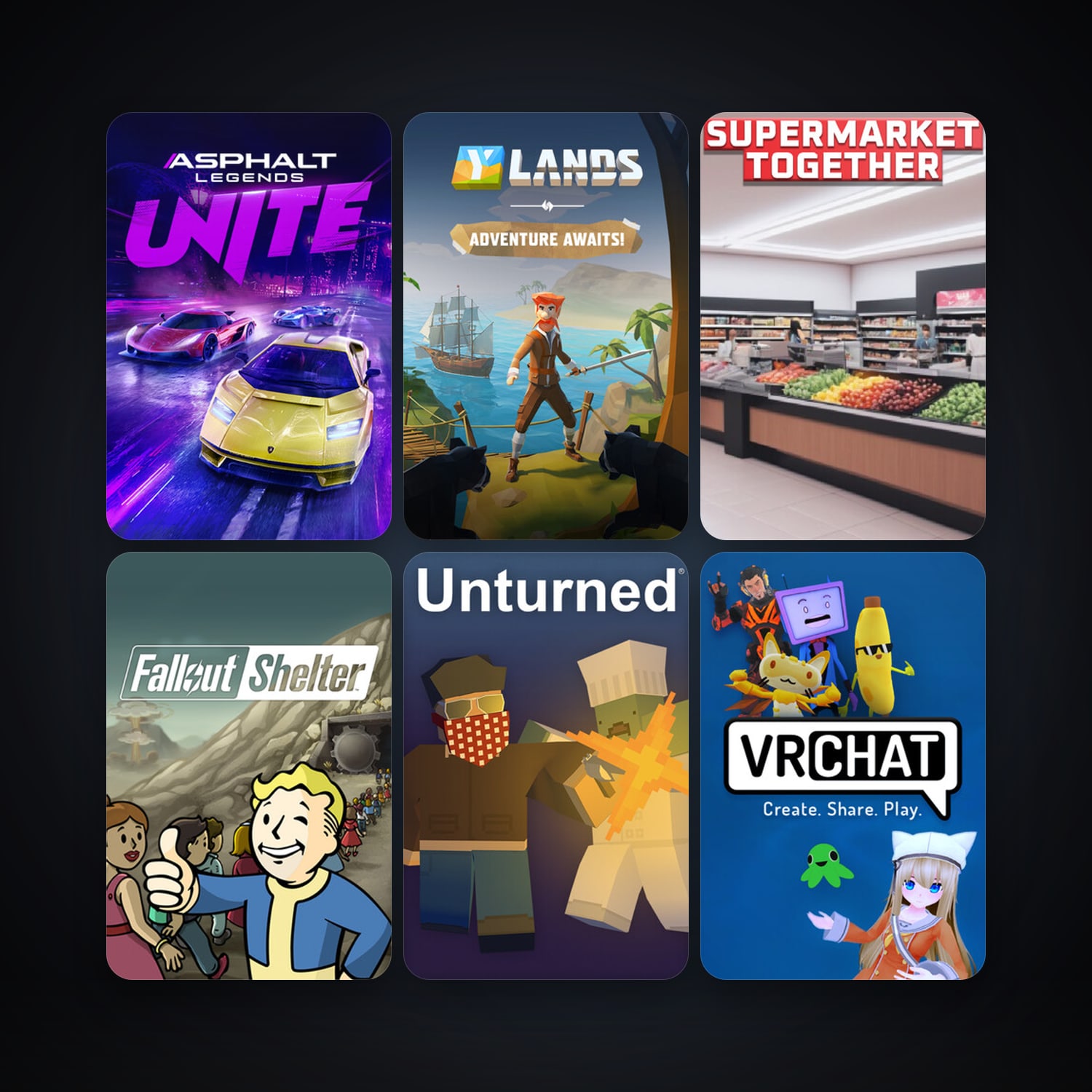 Ylands + Unturned, 16 games, clean — HabibiAccounts