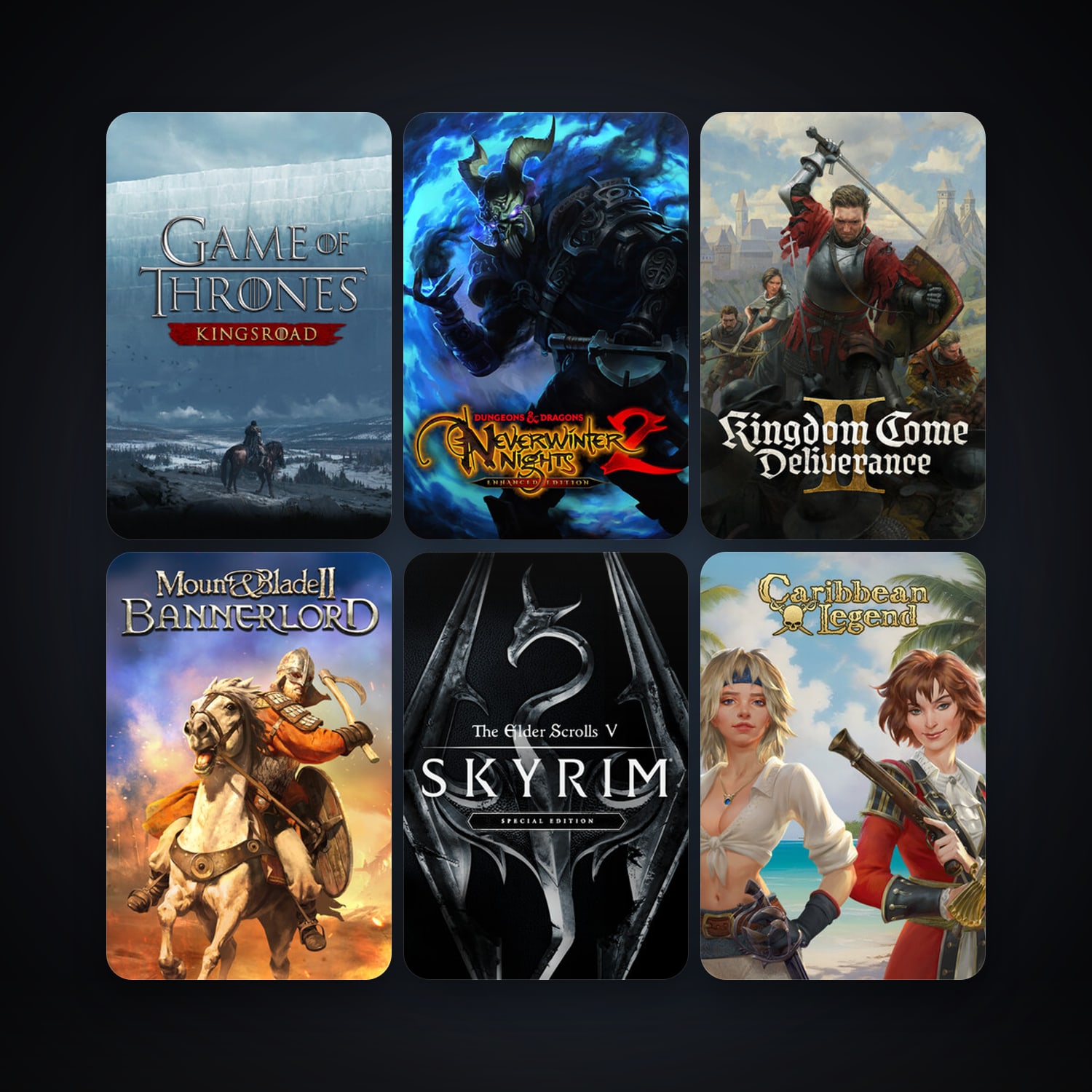 Mount & Blade II: Bannerlord + The Elder Scrolls V: Skyrim Special Edition, 191 games, Steam 38, clean — HabibiAccounts