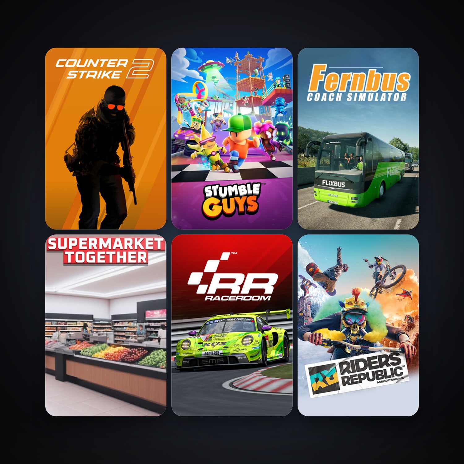 CS2 Prime + RaceRoom Racing Experience, 28 games, clean — HabibiAccounts