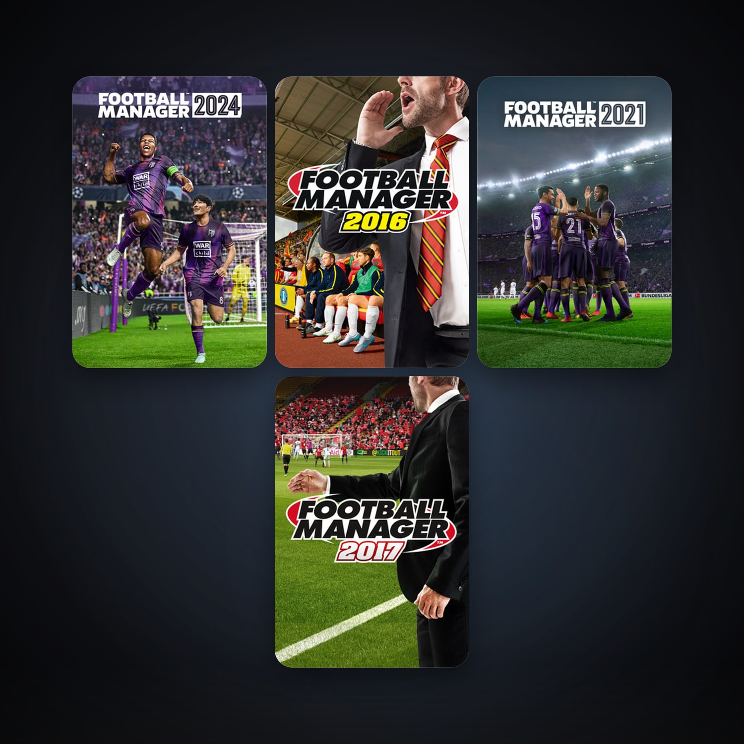 Football Manager 2016 + Football Manager 2017, 6 games, clean — HabibiAccounts