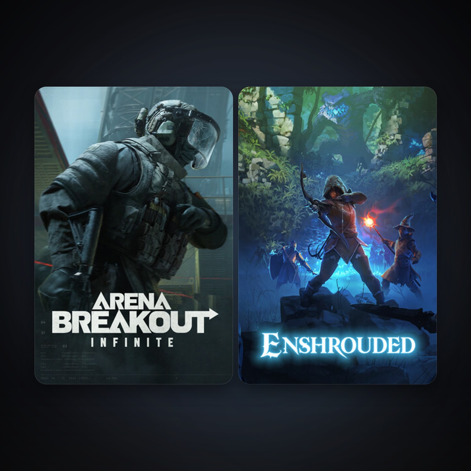 Enshrouded + Arena Breakout: Infinite, 4 games, clean — HabibiAccounts