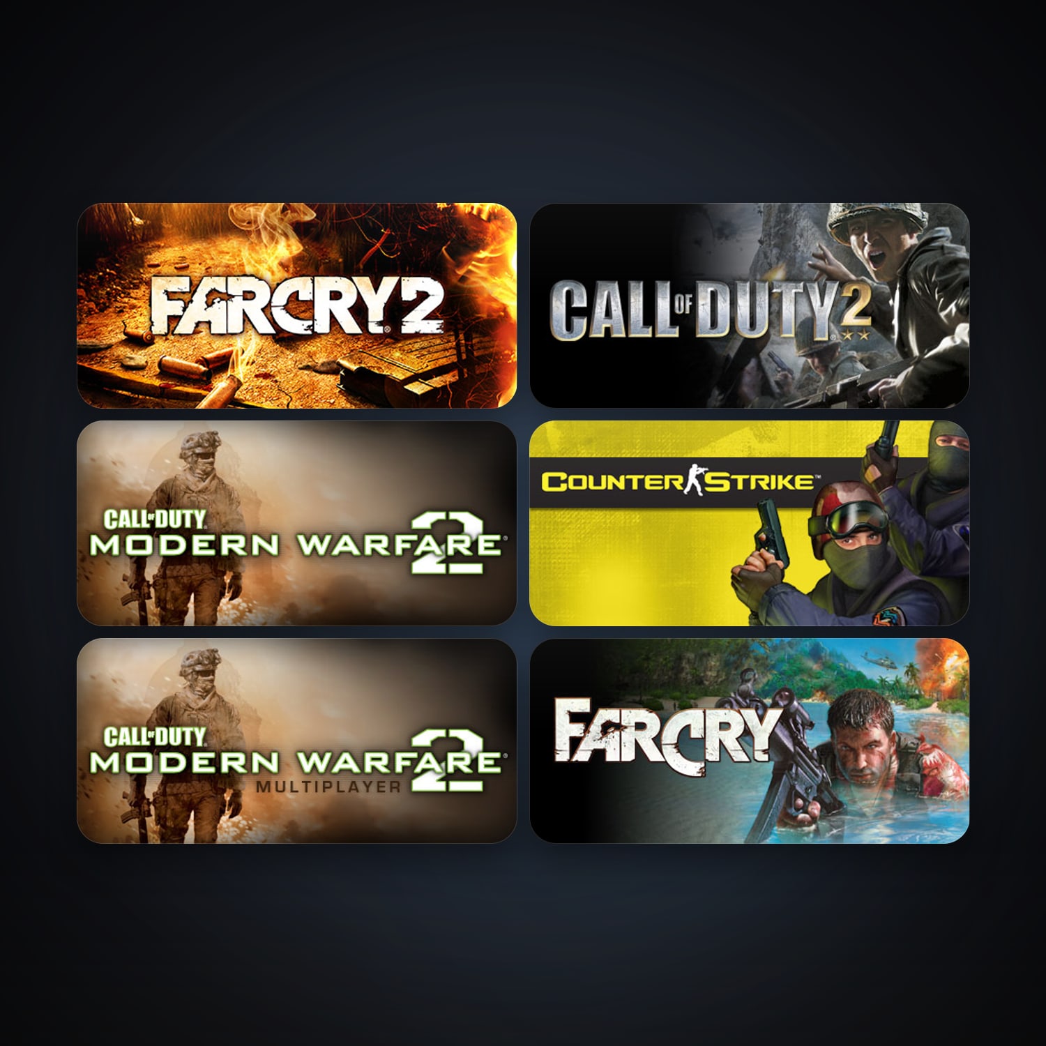 Counter-Strike + Call of Duty 2, 14 games, clean — HabibiAccounts