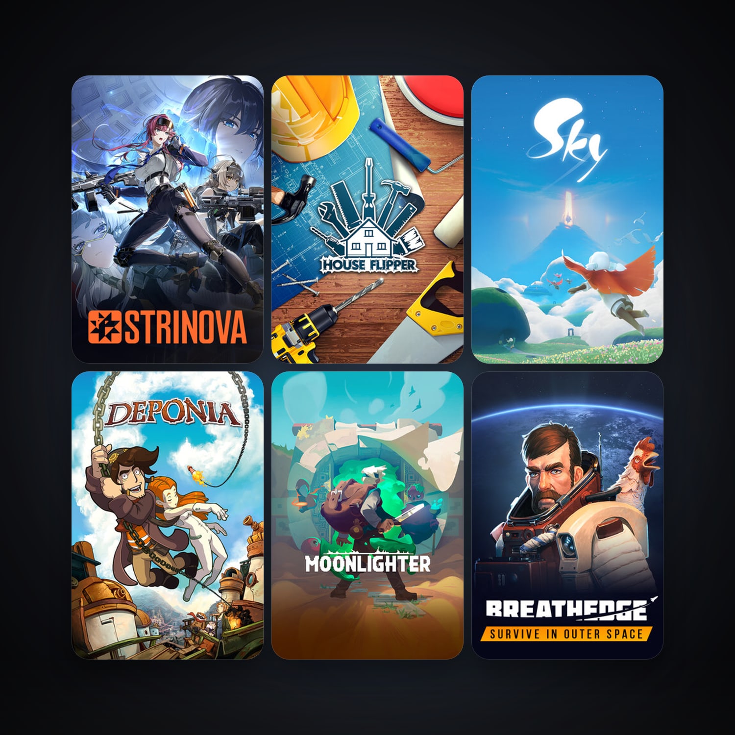 Deponia + Moonlighter, 13 games, clean — HabibiAccounts