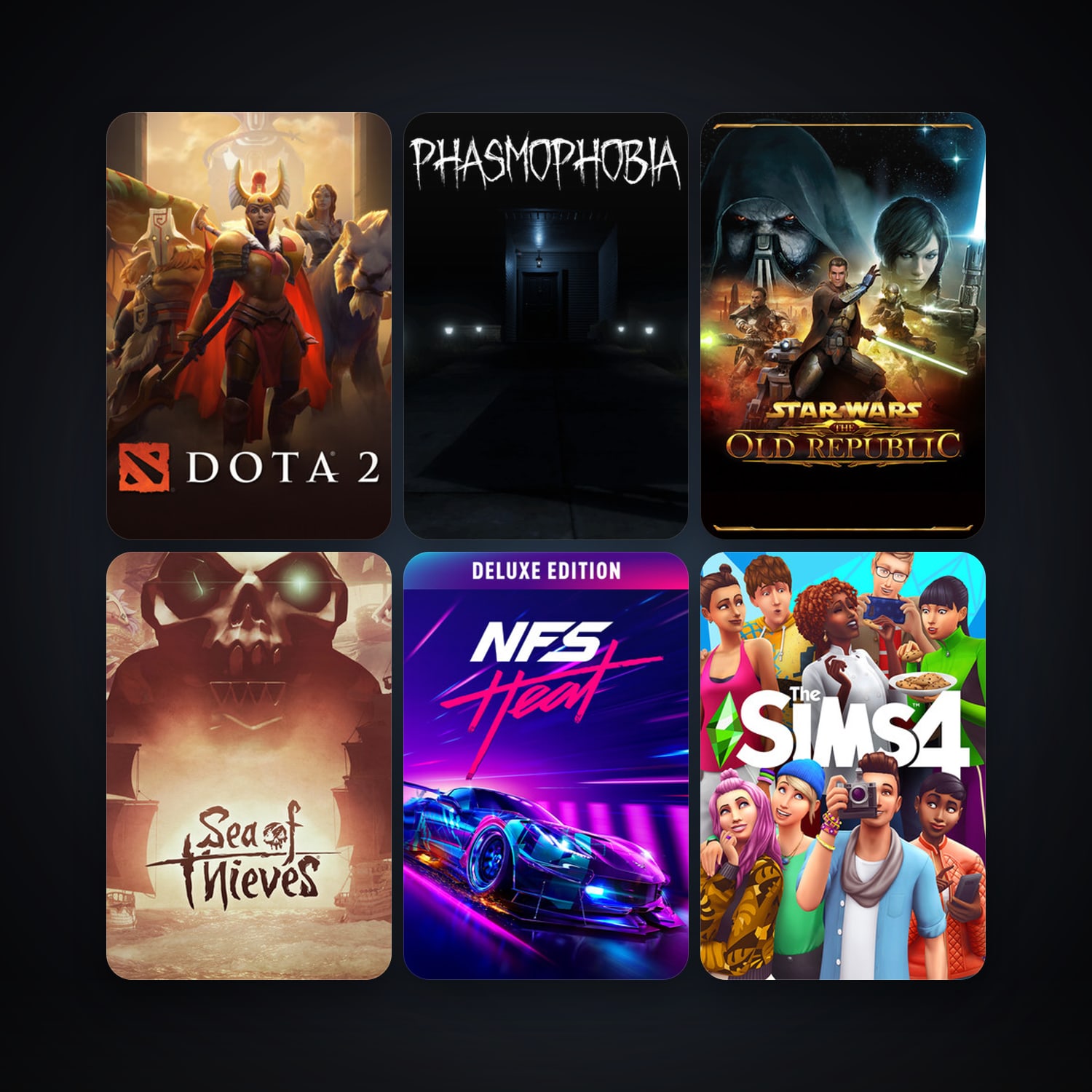 Phasmophobia + Sea of Thieves, 35 games, clean — HabibiAccounts