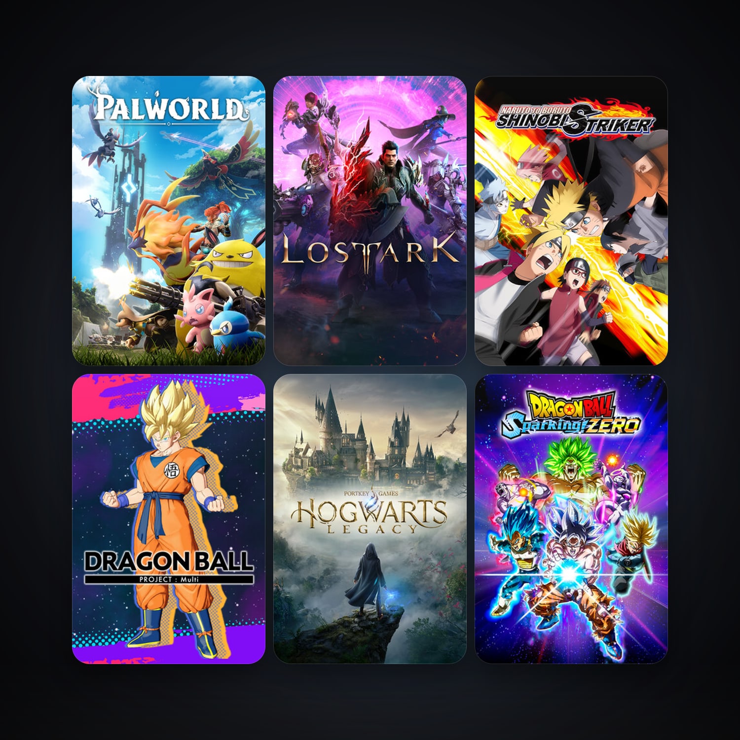 NARUTO TO BORUTO: SHINOBI STRIKER + Hogwarts Legacy, 19 games, clean — HabibiAccounts
