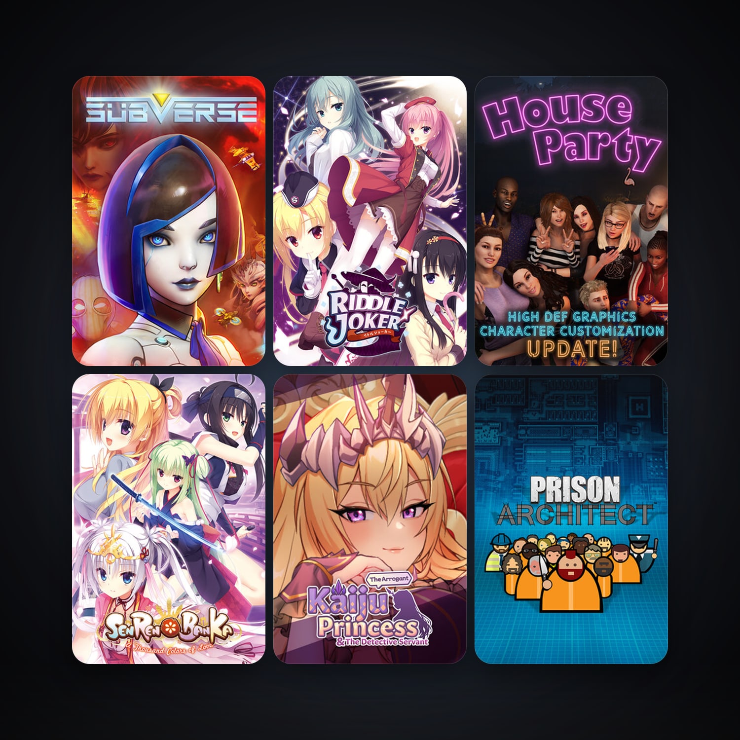 Prison Architect + House Party, 36 games, clean — HabibiAccounts