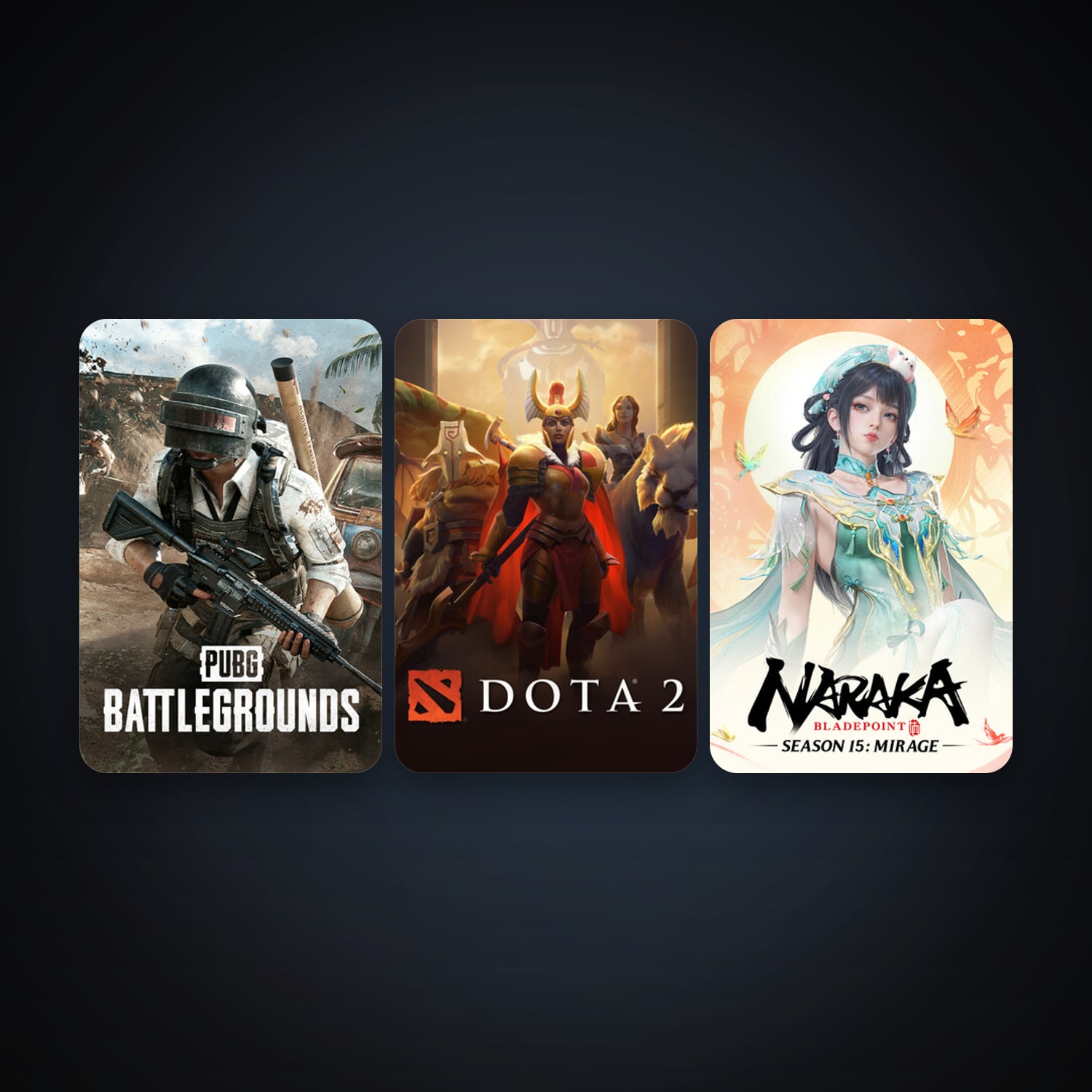 Dota 2 + PUBG: BATTLEGROUNDS, 4 games, clean — HabibiAccounts