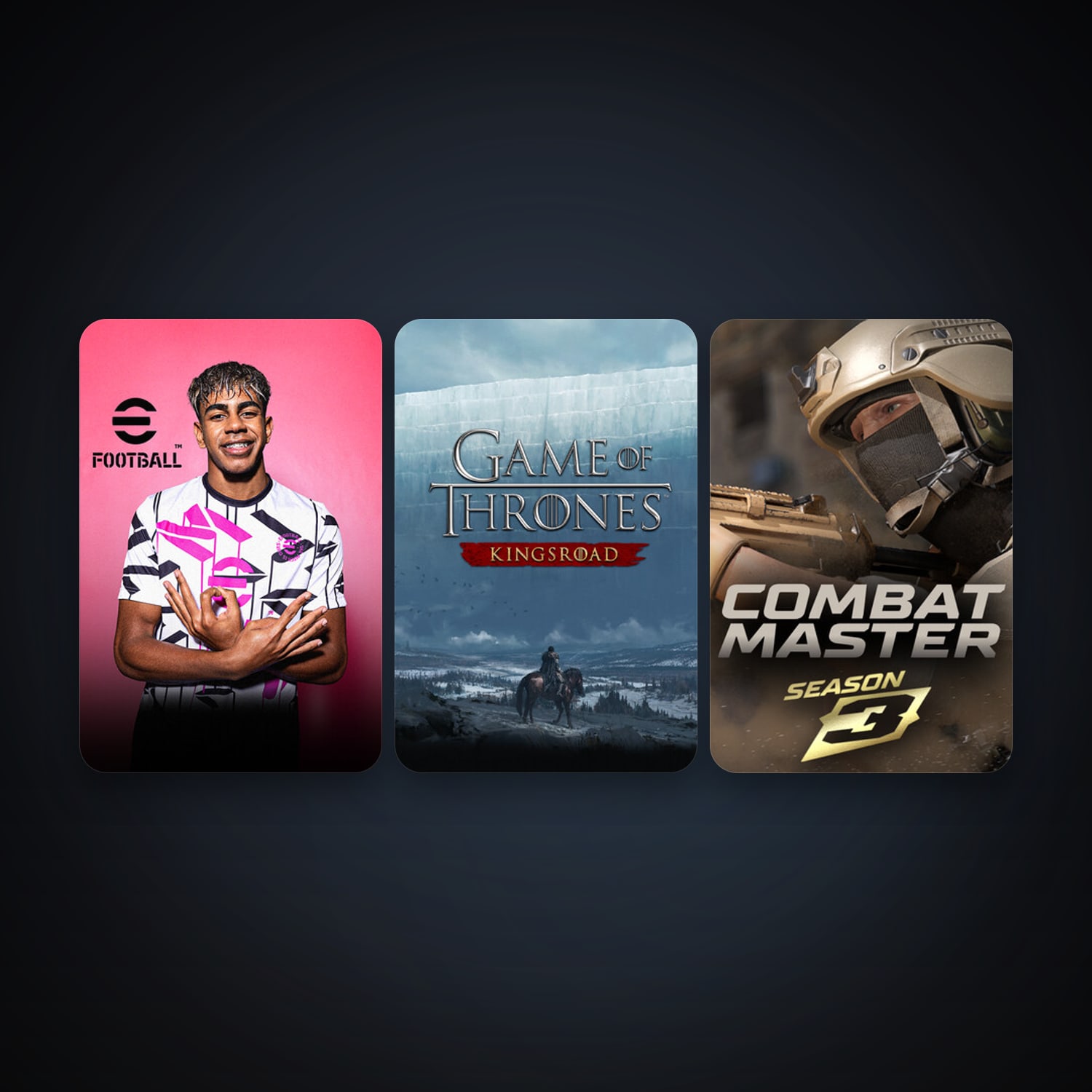 eFootball 2024 + Combat Master: Season 1, 3 games, clean — HabibiAccounts