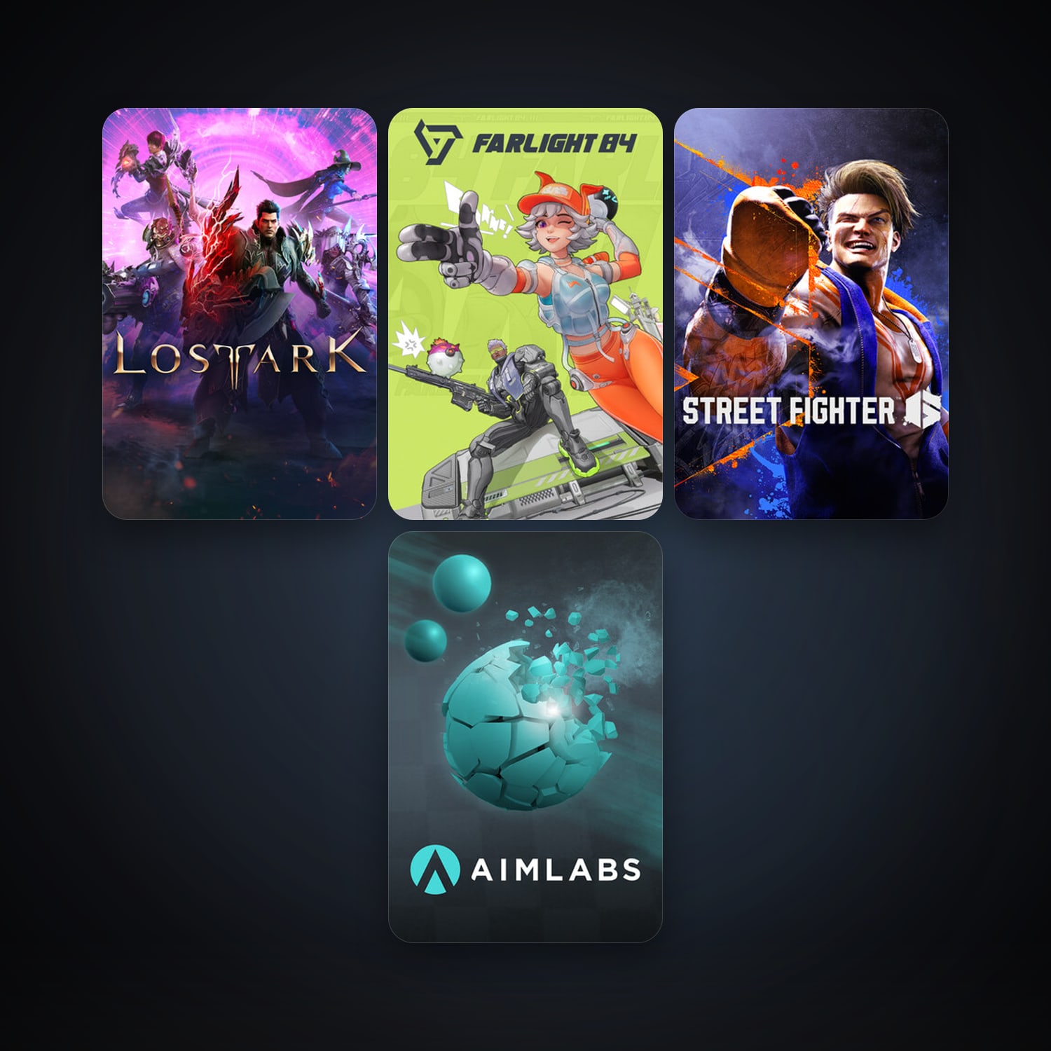 Aimlabs + Street Fighter 6, 7 games, clean — HabibiAccounts