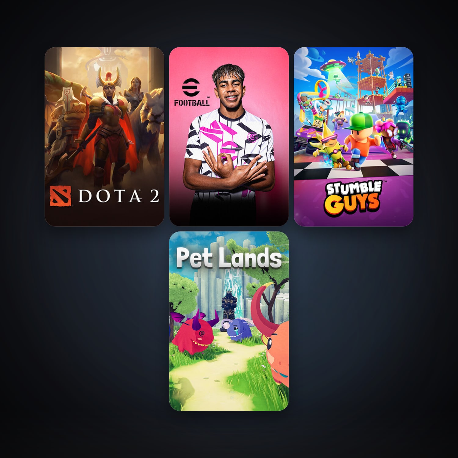 Dota 2 + eFootball 2024, 7 games, clean — HabibiAccounts