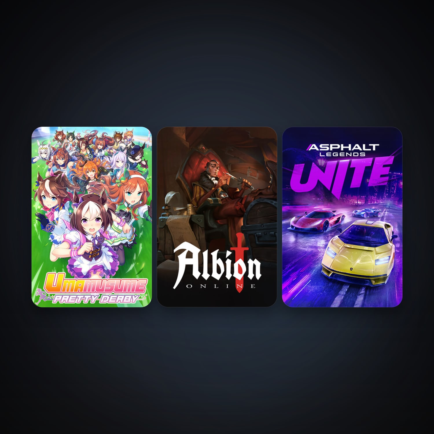 Albion Online + Asphalt Legends Unite, 3 games, clean — HabibiAccounts