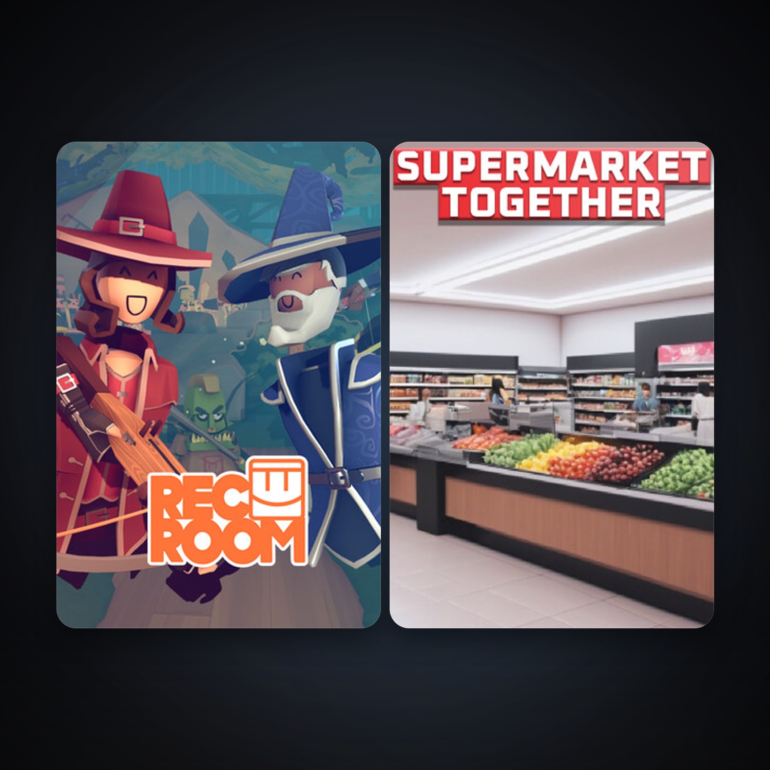 Rec Room + Supermarket Together, 3 games, clean — HabibiAccounts