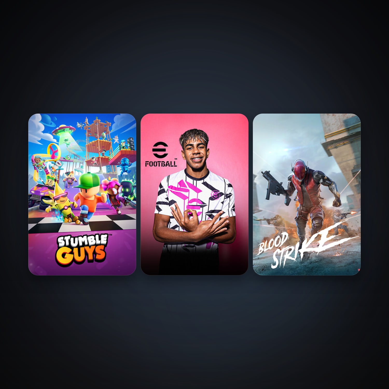 eFootball 2024 + Stumble Guys, 7 games, clean — HabibiAccounts