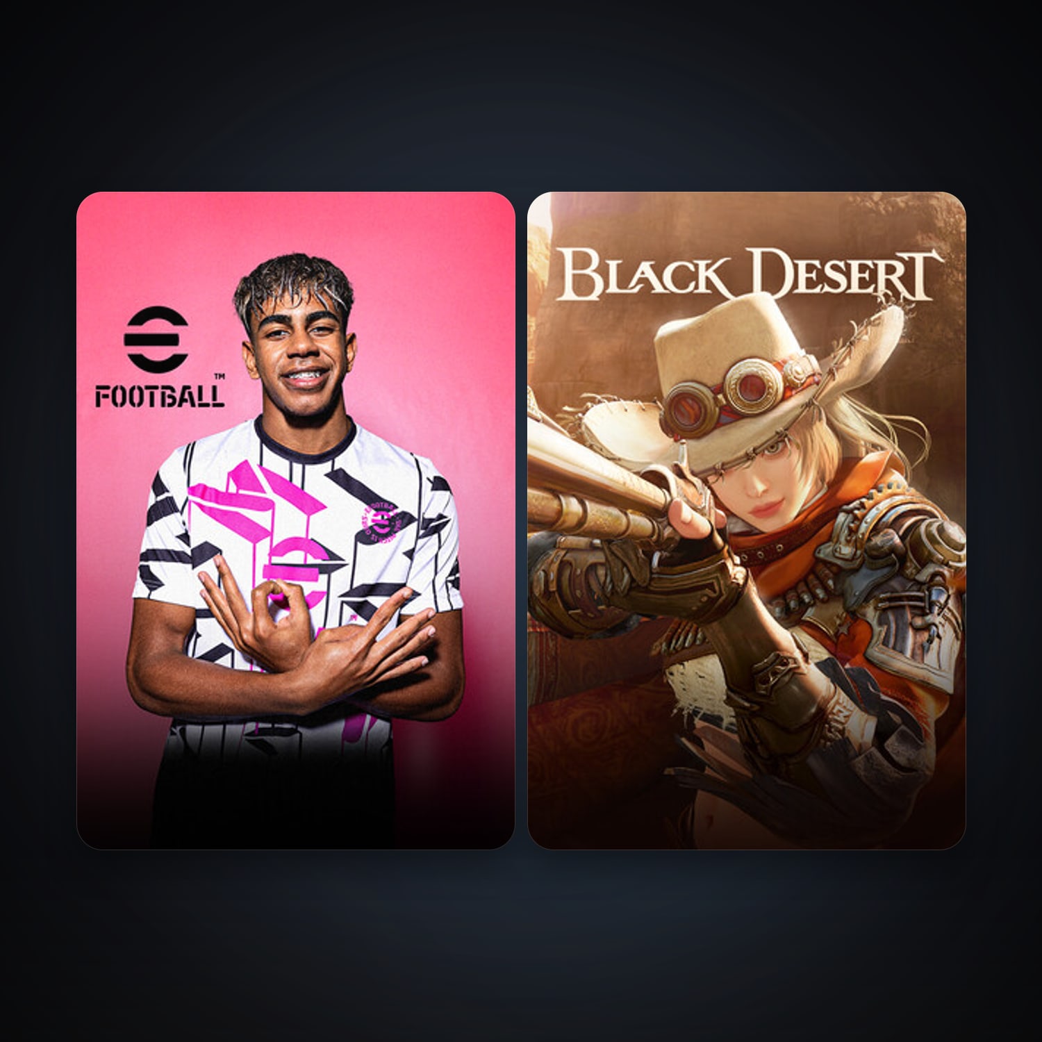 Black Desert Online + eFootball 2024, 8 games, clean — HabibiAccounts