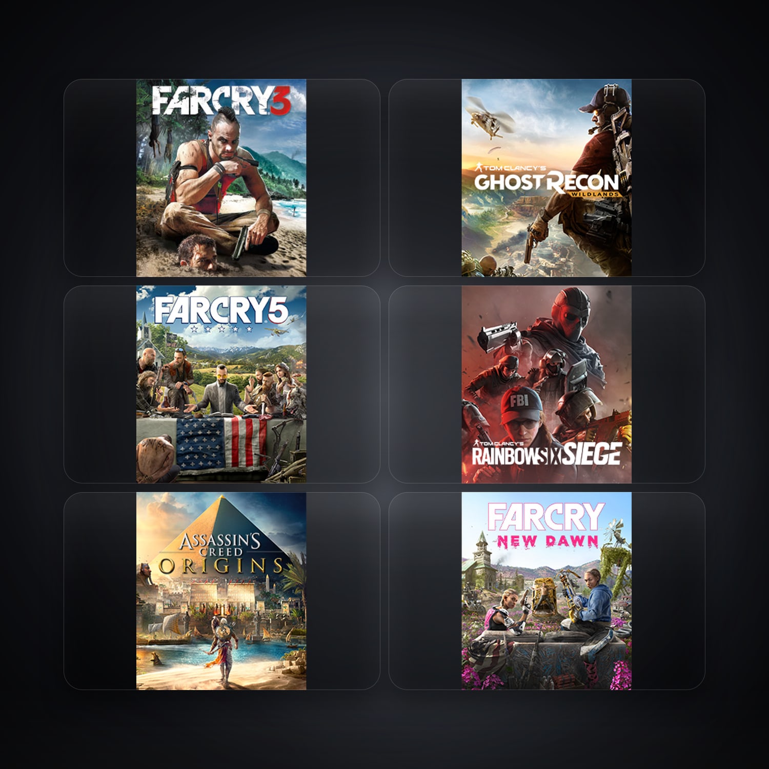 هالحساب يوبيسوفت فيه Far Cry 3 Deluxe Edition وTom Clancy's Ghost Recon Wildlands، BR، 7 ألعاب — HabibiAccounts