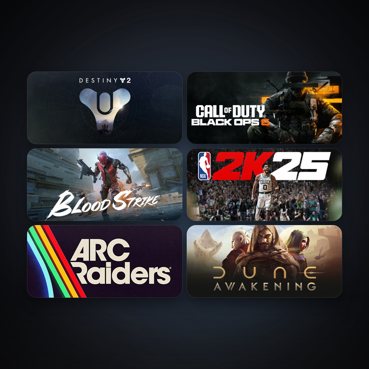 Destiny 2 + Dune: Awakening, 33 games, Steam 15, clean — HabibiAccounts