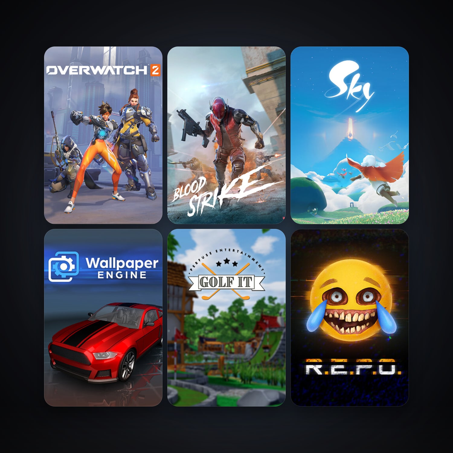 Wallpaper Engine + Golf It!, 10 games, clean — HabibiAccounts